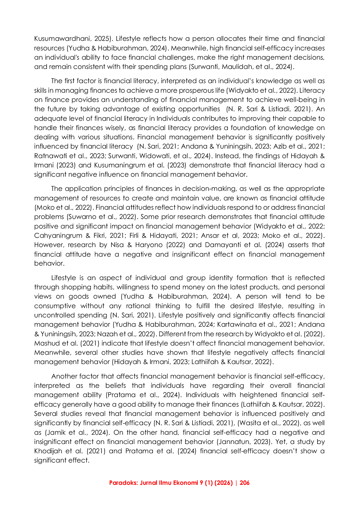 JURIS Understanding Gen Z s Financial Management Behavior The Mediating Role of Financial Self Efficacy