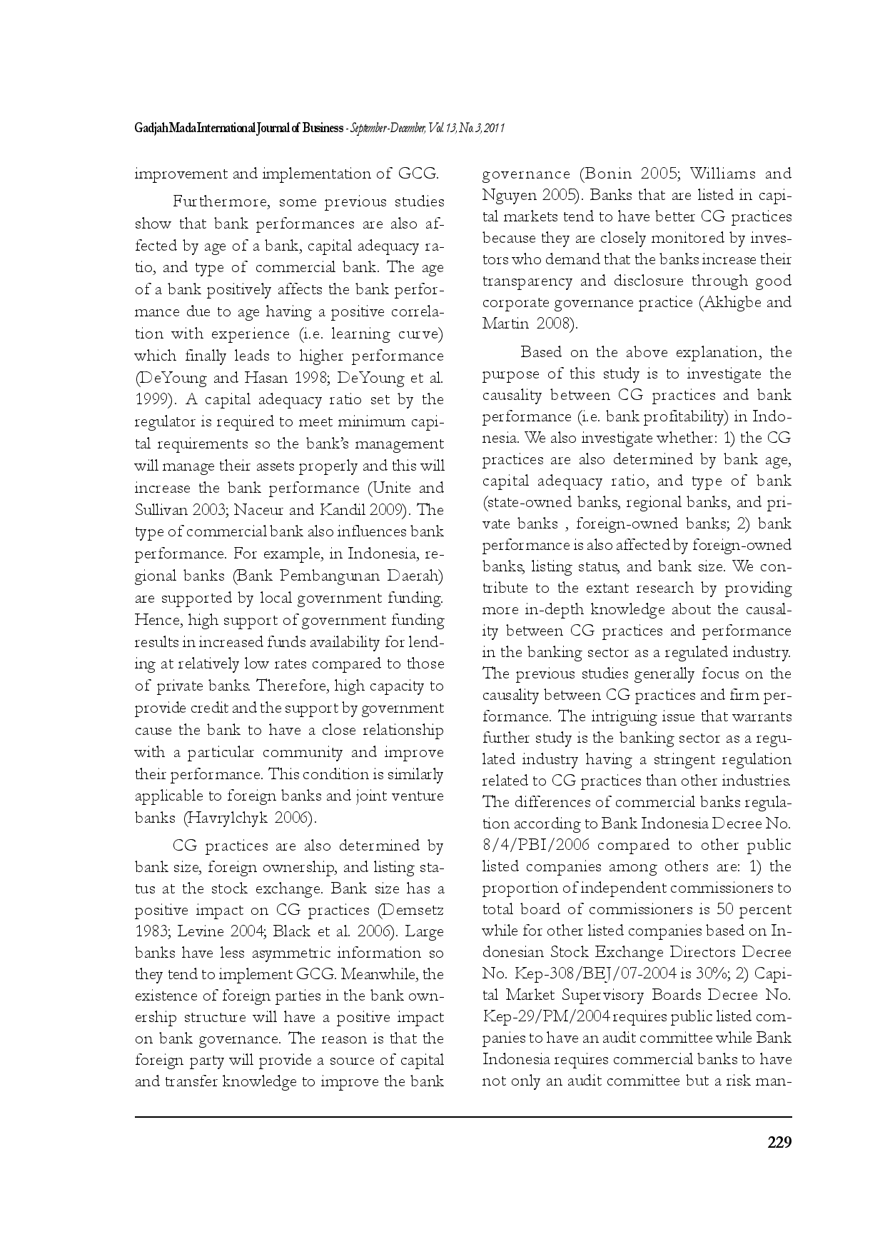 juris The Causality between Corporate Governance Practice and Bank Performance Empirical Evidence from Indonesia