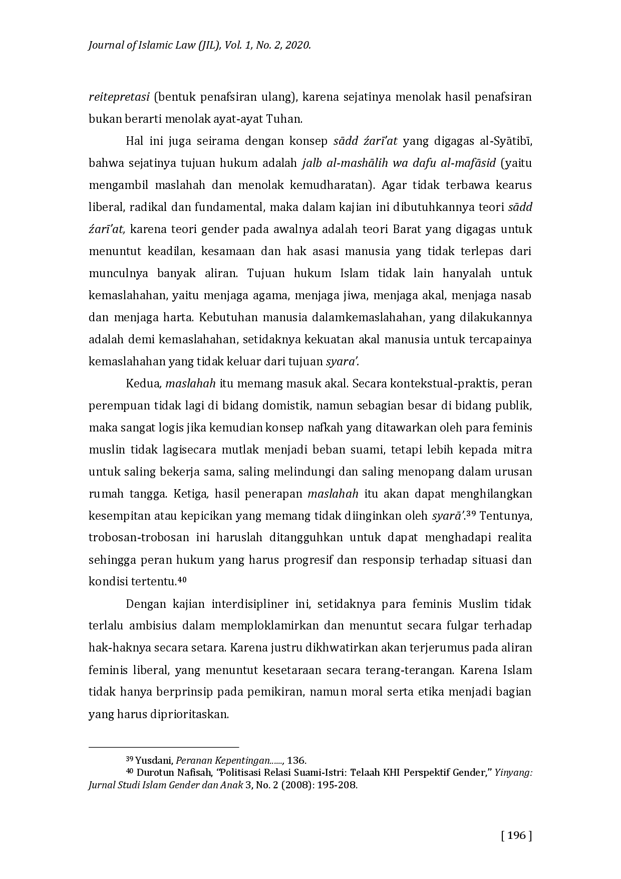 juris Criticism of Feminist Thought on the Rights and Obligations of Husband and Wife from the Perspective of Islamic Family Law