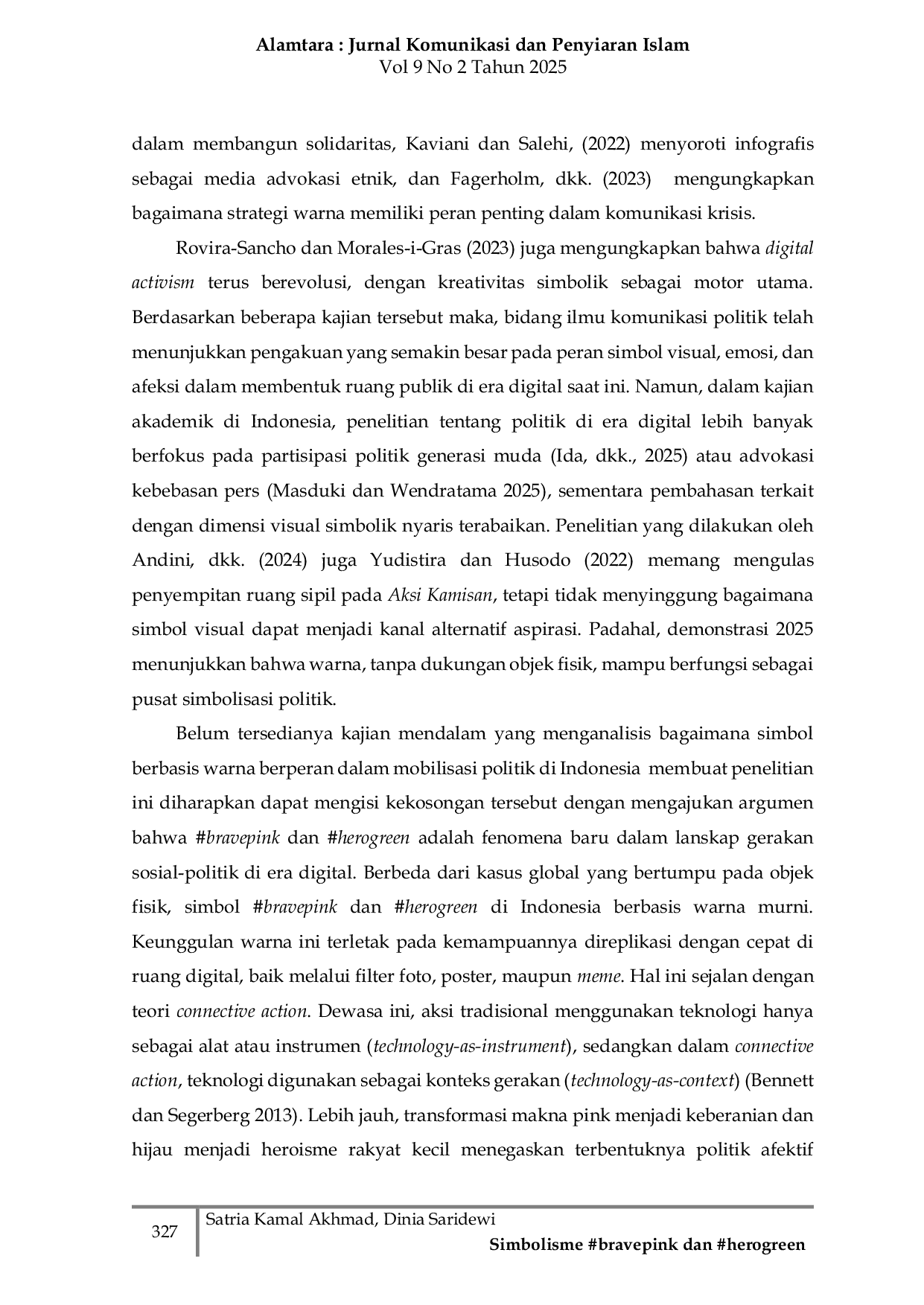 JURIS Simbolisme bravepink dan herogreen dalam Kerangka COLOR BASED ACTIVISM di Era Media Sosial