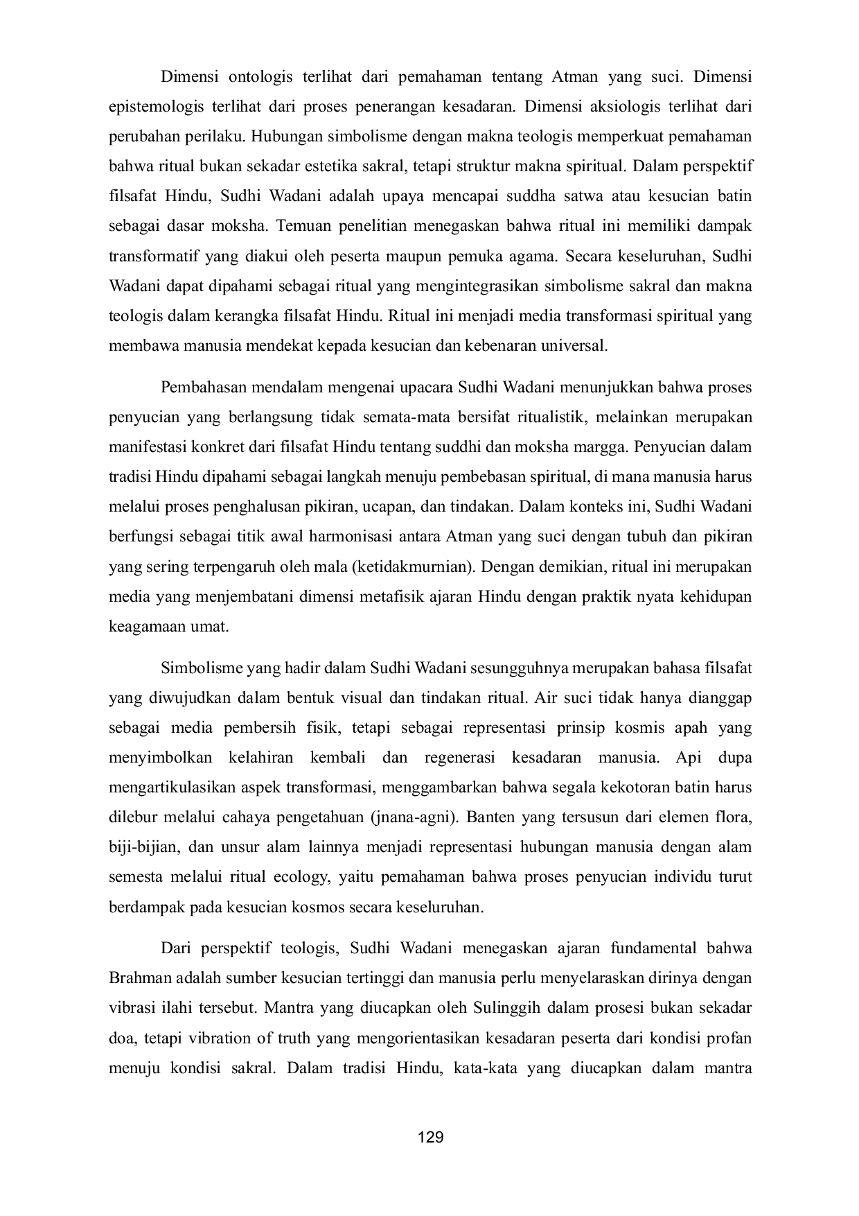JURIS Simbolisme Dan Makna Teologis Sudhi Wadani Dalam Kerangka Filsafat Hindu