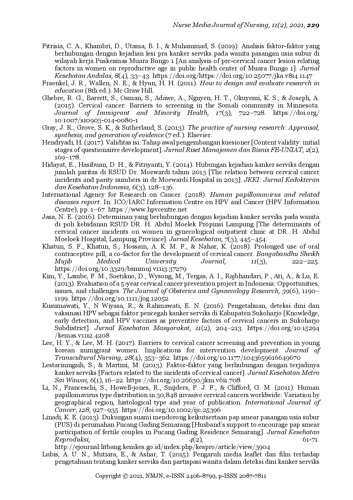 juris Indonesian Self Risk Assessment for Cervical Cancer SiNara Instrument Development and Validation