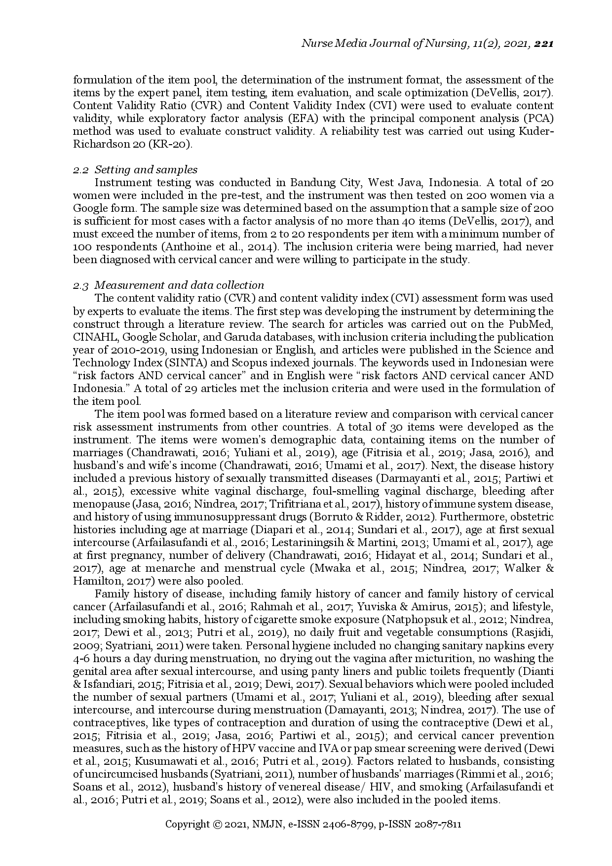 juris Indonesian Self Risk Assessment for Cervical Cancer SiNara Instrument Development and Validation