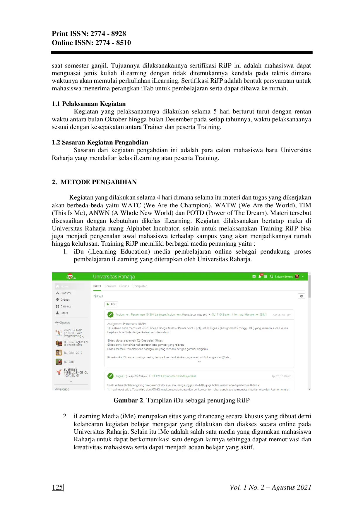 JURIS RIJP Program Pelatihan Pembelajaran iLearning Pada Era Inovatif di