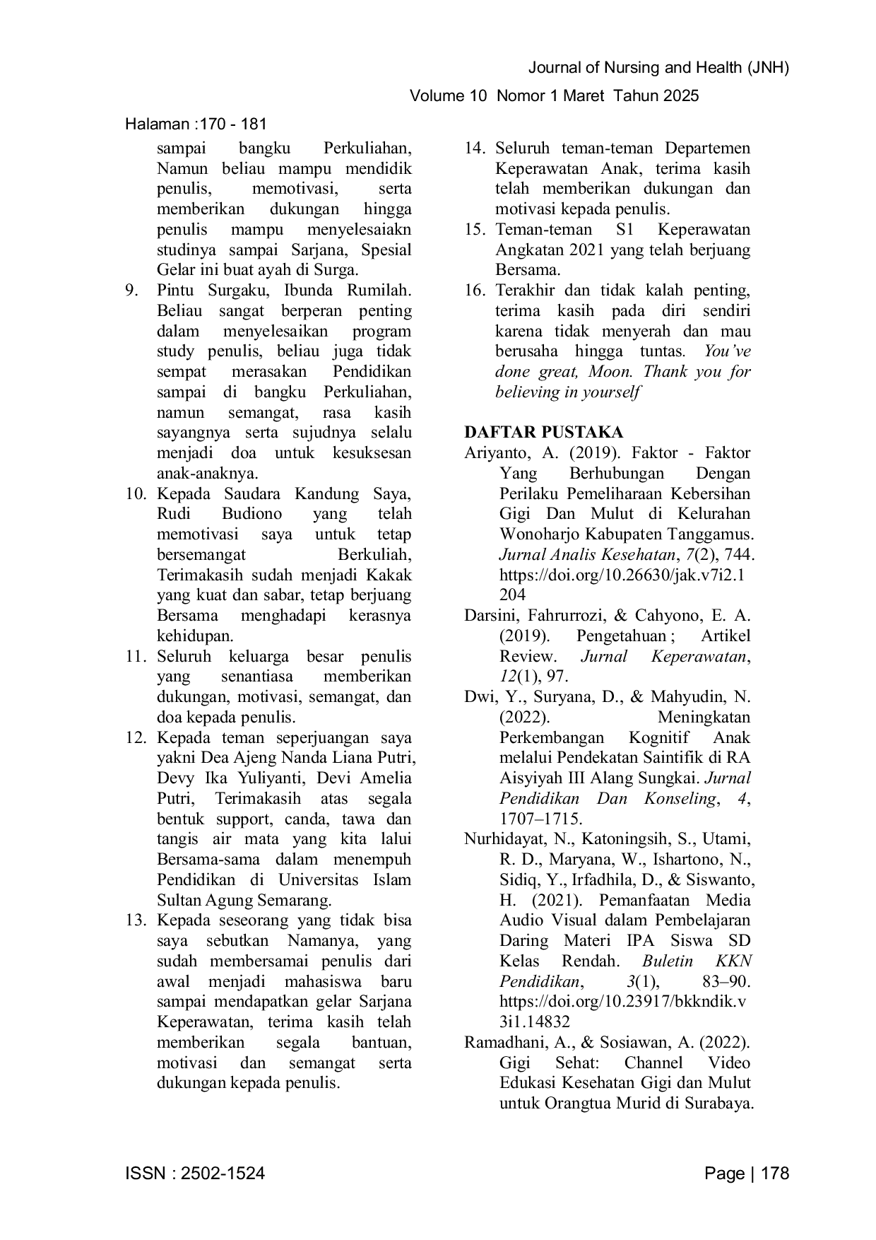 JURIS Pengaruh Pemberian Video Animasi Tentang Perawatan Gigi Terhadap Pengetahuan Sikap Dan Perilaku Perawatan Gigi Pada Anak Usia Sekolah