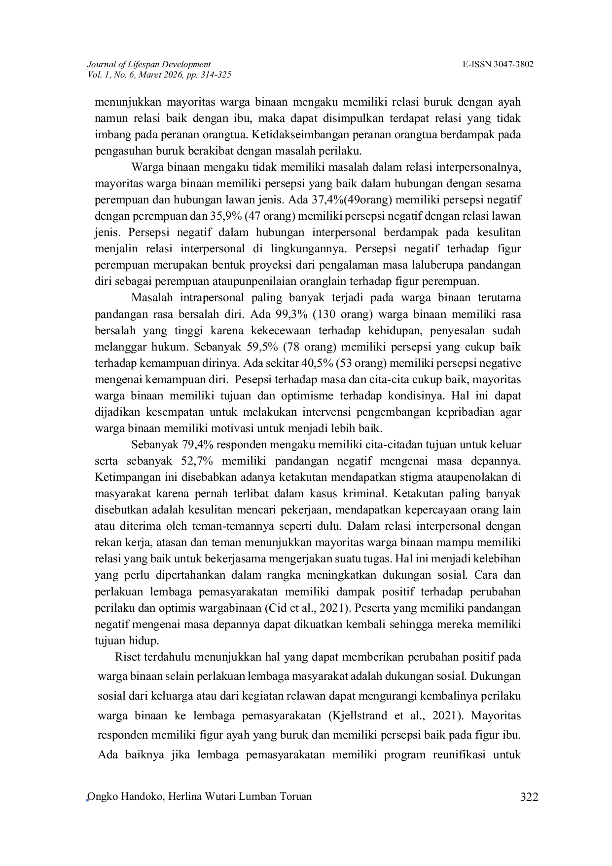 JURIS Analisis Konflik Intrapersonal dan Konflik Interpersonal pada Wargabinaan Lembaga Pemasyarakatan Kelas IIA