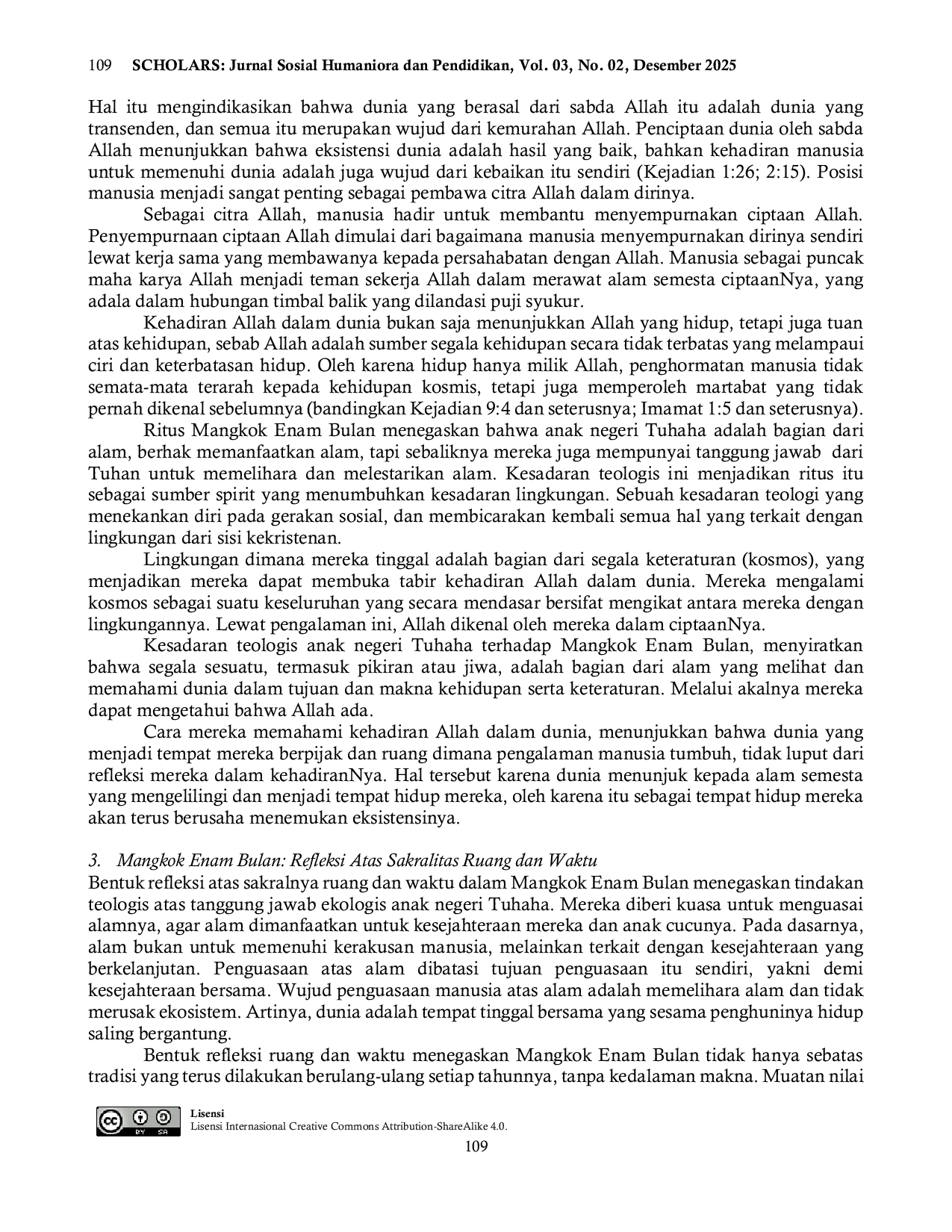 JURIS Tindakan Berteologi Anak Negeri Tuhaha Dalam Tradisi Mangkok Enam Bulan