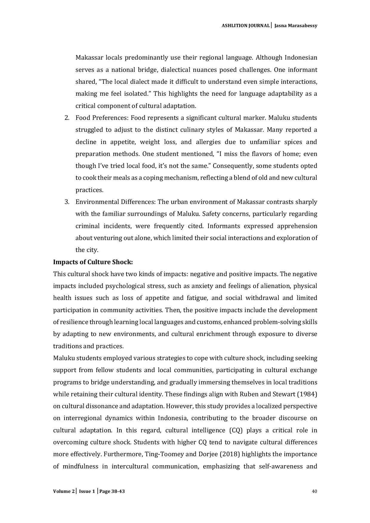 JURIS Culture Shock Experienced by Students from Maluku at Makassar