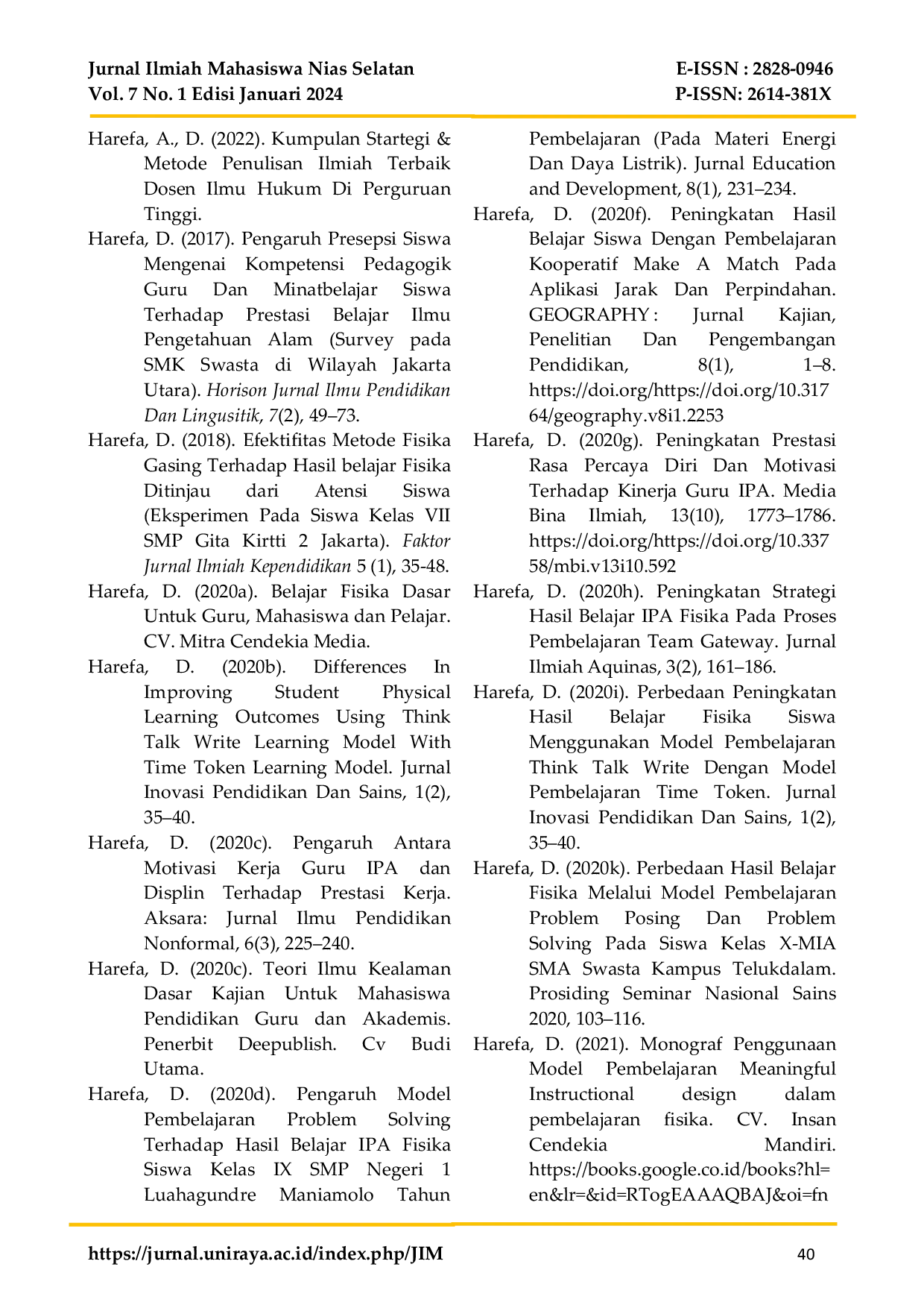 JURIS Hubungan Motivasi Kerja Terhadap Kinerja Karyawan di Klinik Victory Telukdalam Kabupaten Nias Selatan