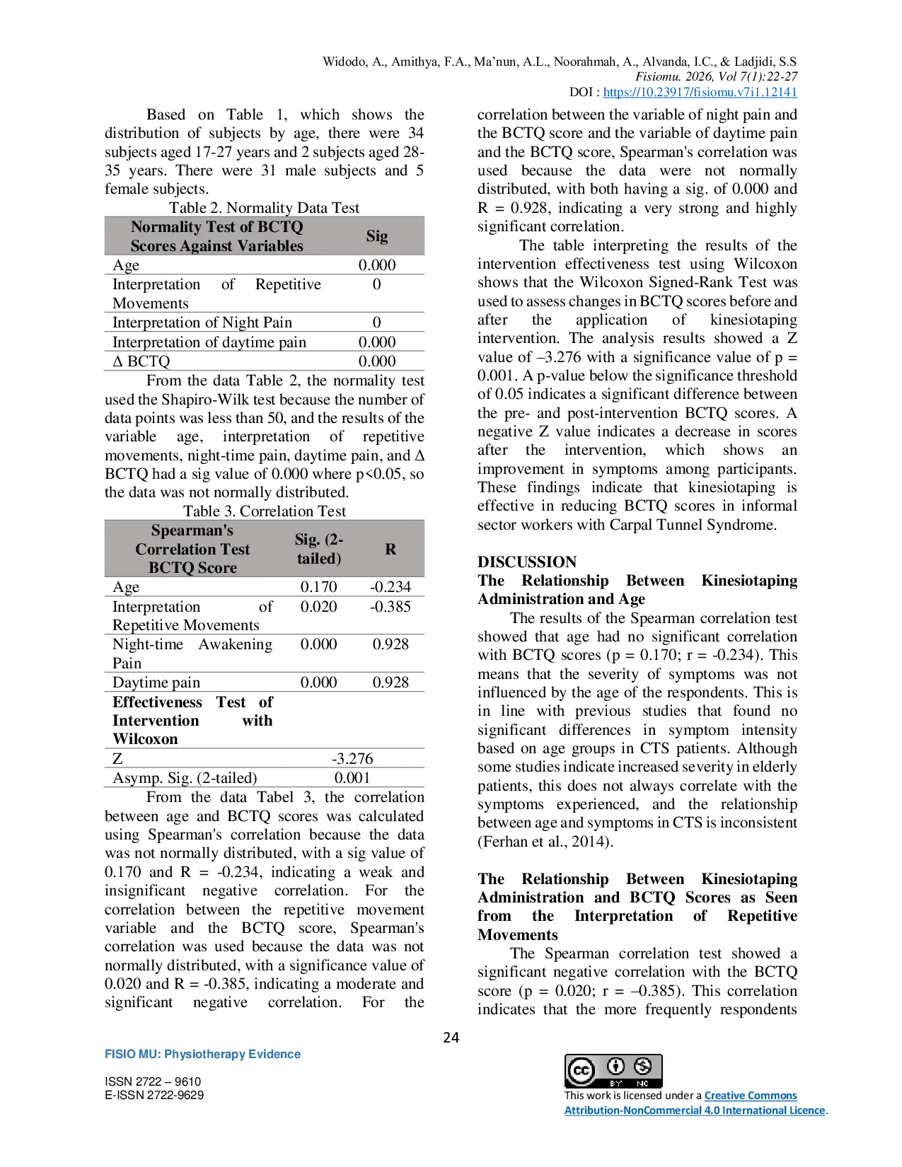 JURIS The Effect of Kinesio Taping on Carpal Tunnel Syndrome in Informal Sector Workers