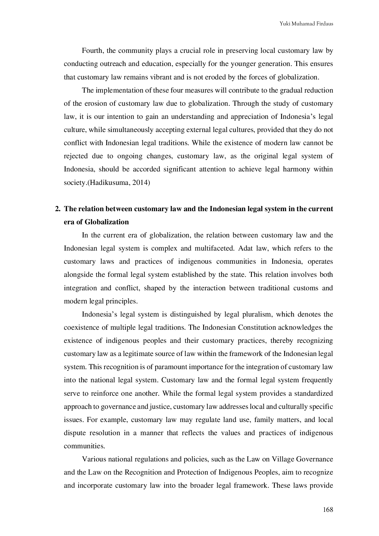 JURIS Preserving Customary Law in the Era of Globalization within Indonesian Society and Legal System