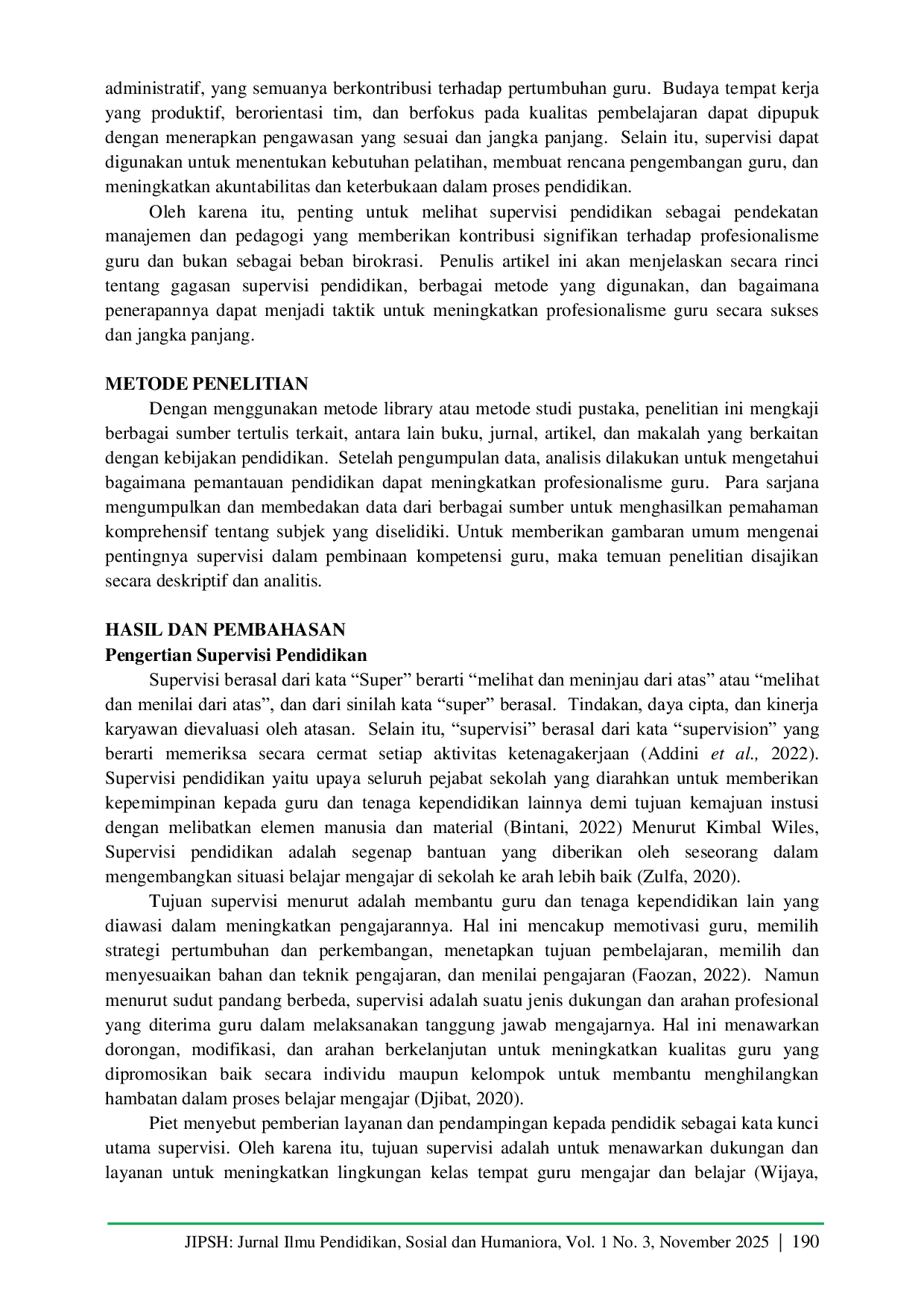 JURIS Supervisi Pendidikan Sebagai Strategi Peningkatan Profesionalisme Guru