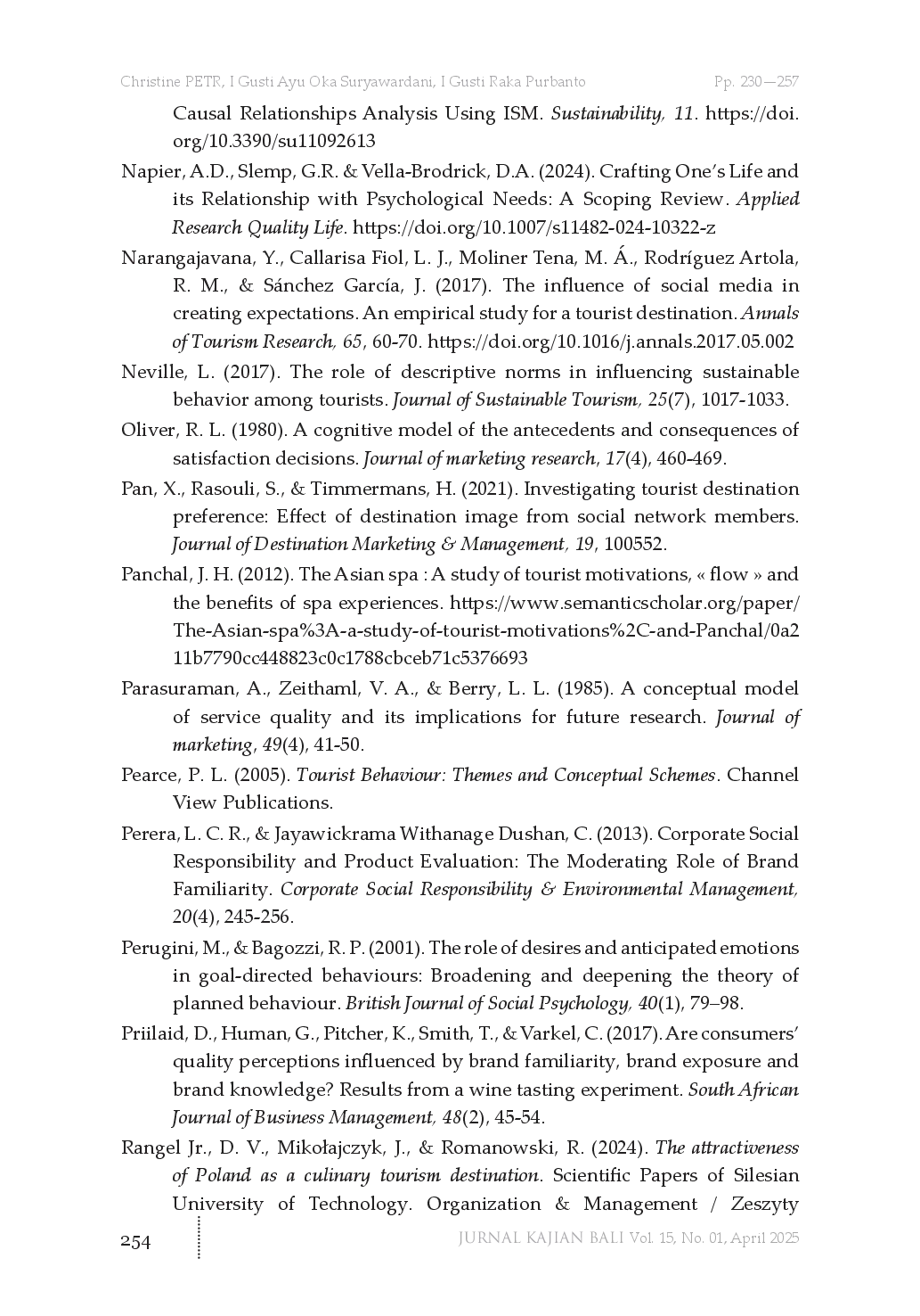 juris Looking for Health or Normative Influence on Spa Consumption at Wellness Destination of Bali Indonesia A Structural Equation Modeling Analysis