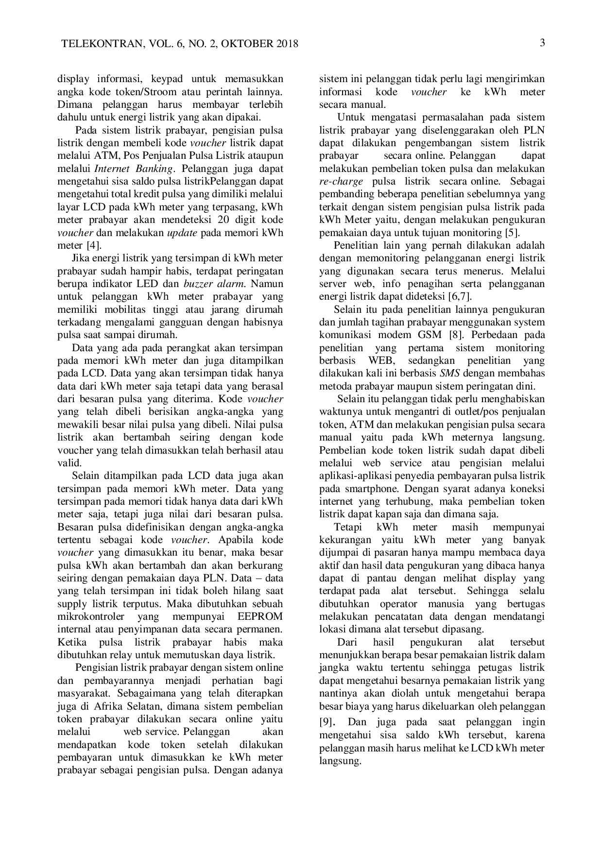 JURIS Perancangan Monitoring Prototype Kwh Meter Prabayar Berbasis Short Message Service SMS