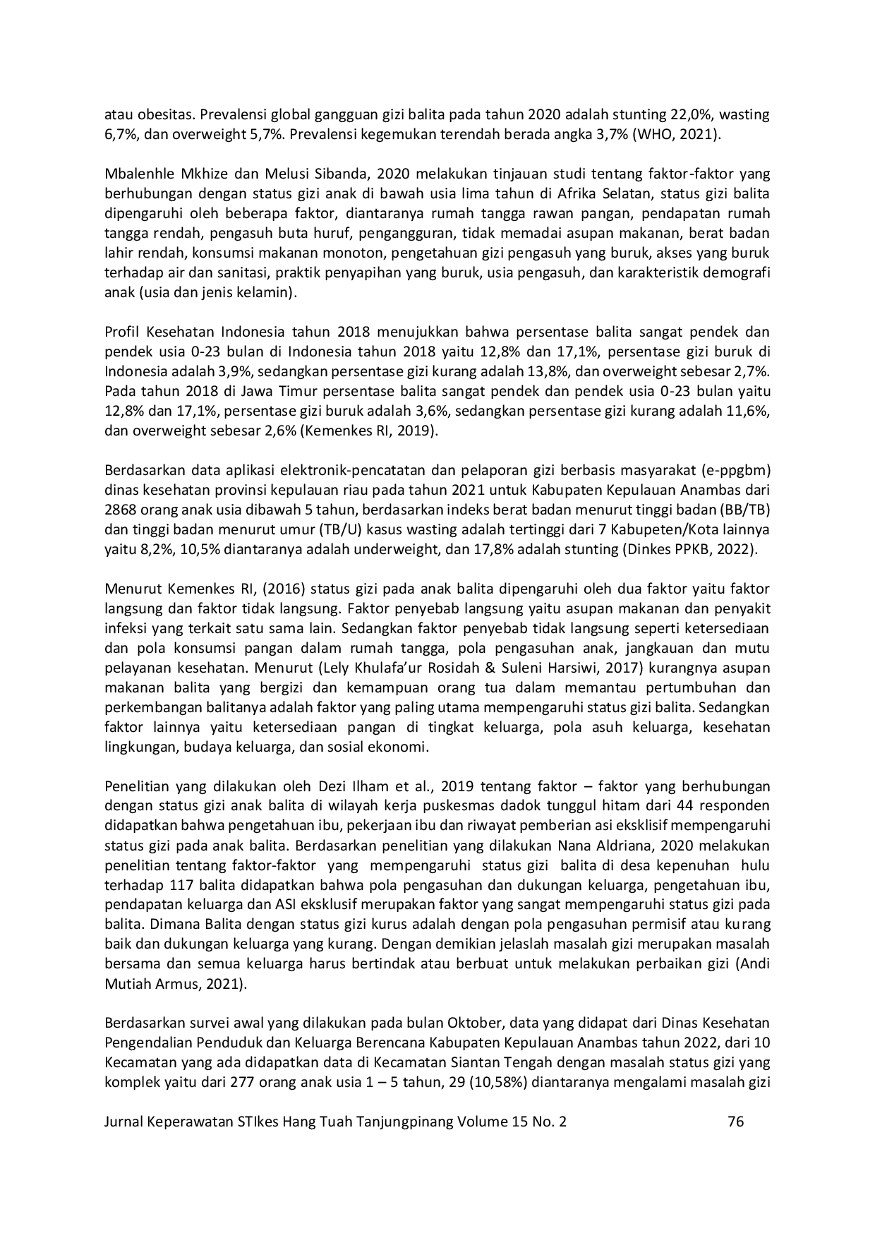 JURIS Faktor Faktor yang Mempengaruhi Status Gizi Balita