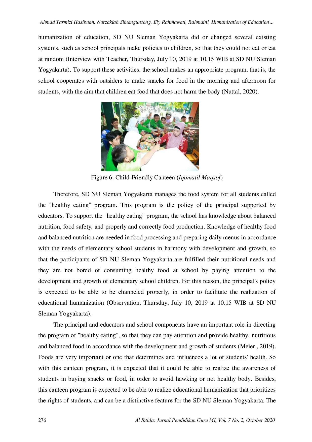 JURIS Humanization Of Education In The Challenges And Opportunities Of The Disruption Era At Nahdlatul Ulama Elementary School