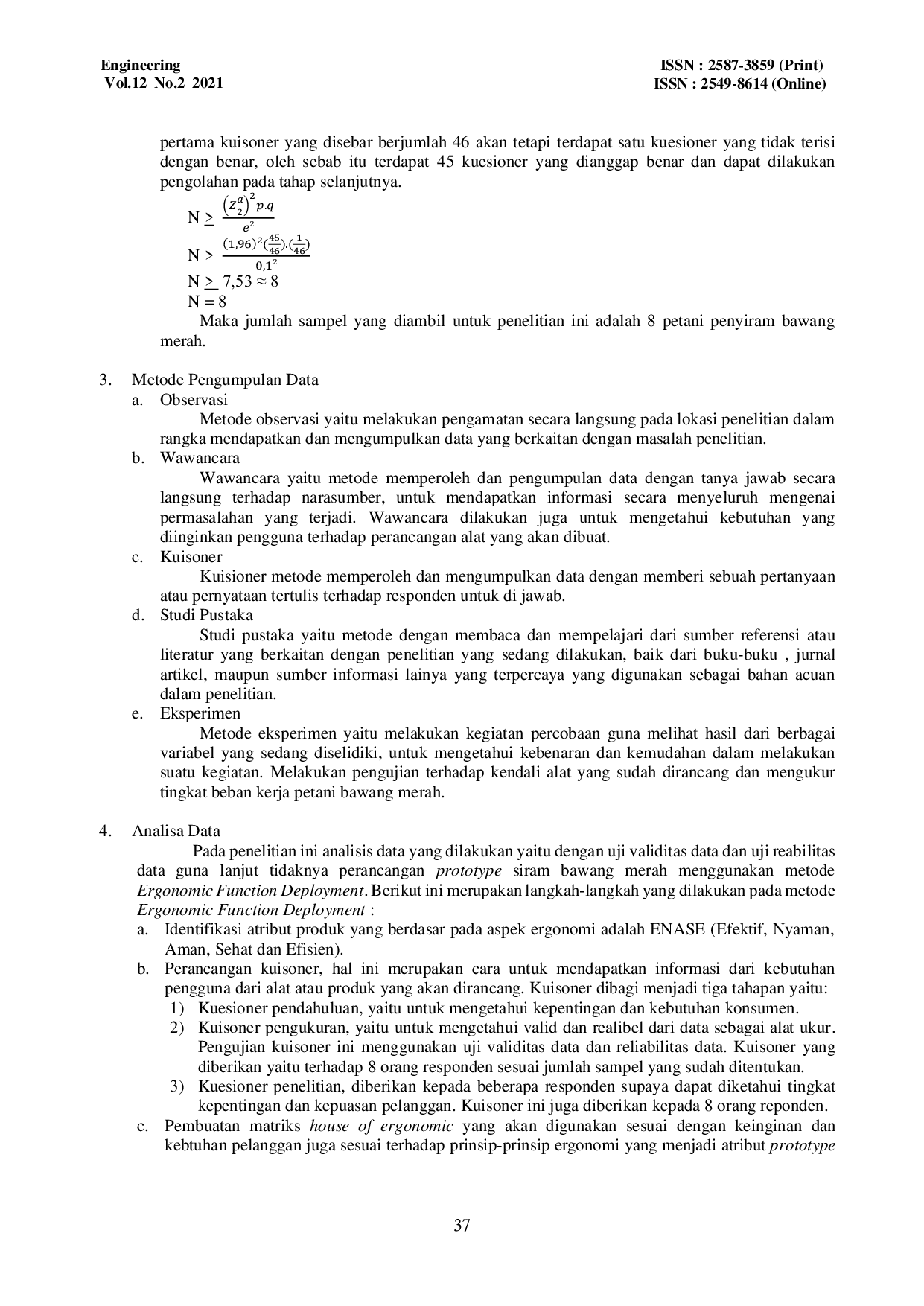 JURIS Pemanfaatan Wireless Dalam Perancangan Prototype Siram Bawang Merah Dengan Metode Ergonomic Function Deployment