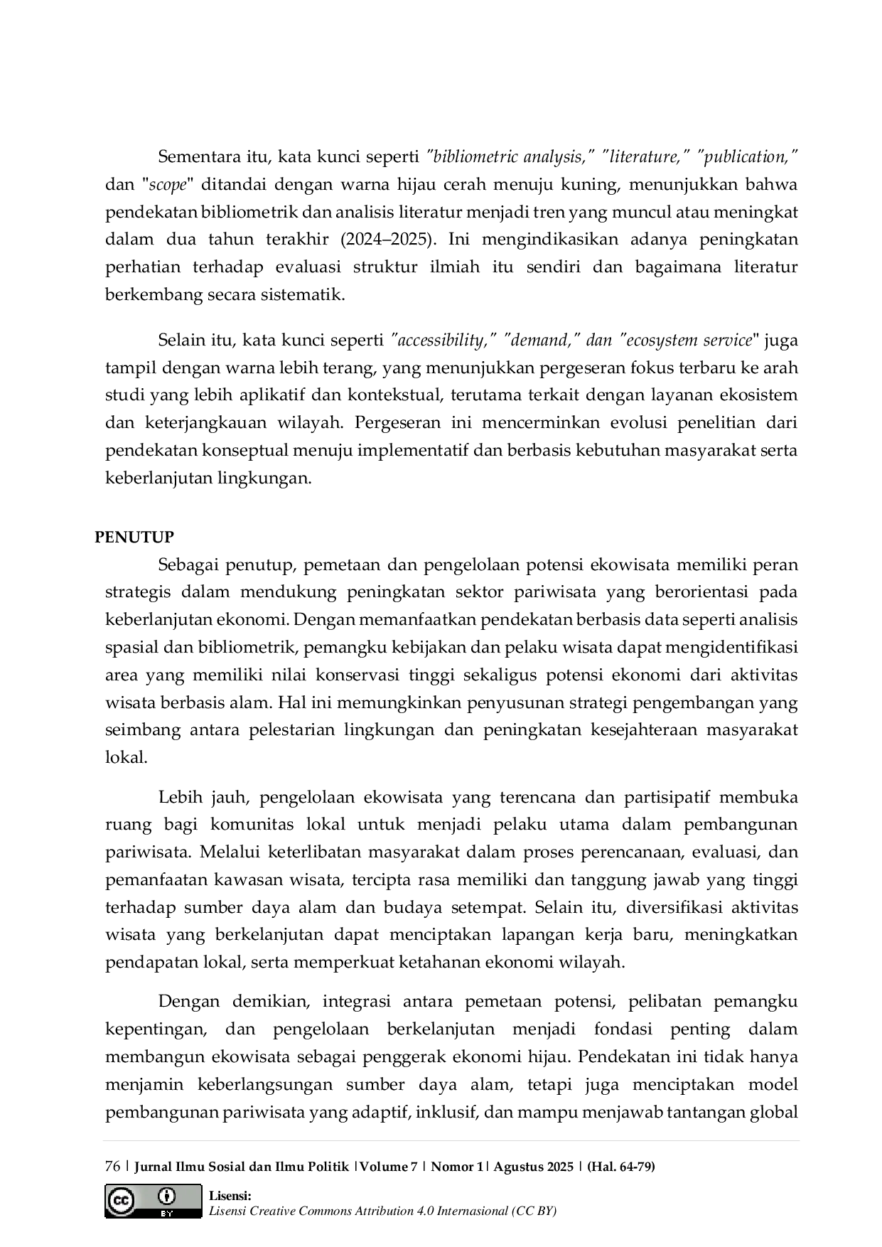 JURIS A Systematic Literature Review Pemetaan Dan Pengelolaan Potensi Ekowisata Dalam Peningkatan Kepariwisataan Yang Mendukung Ekonomi Berkelanjutan