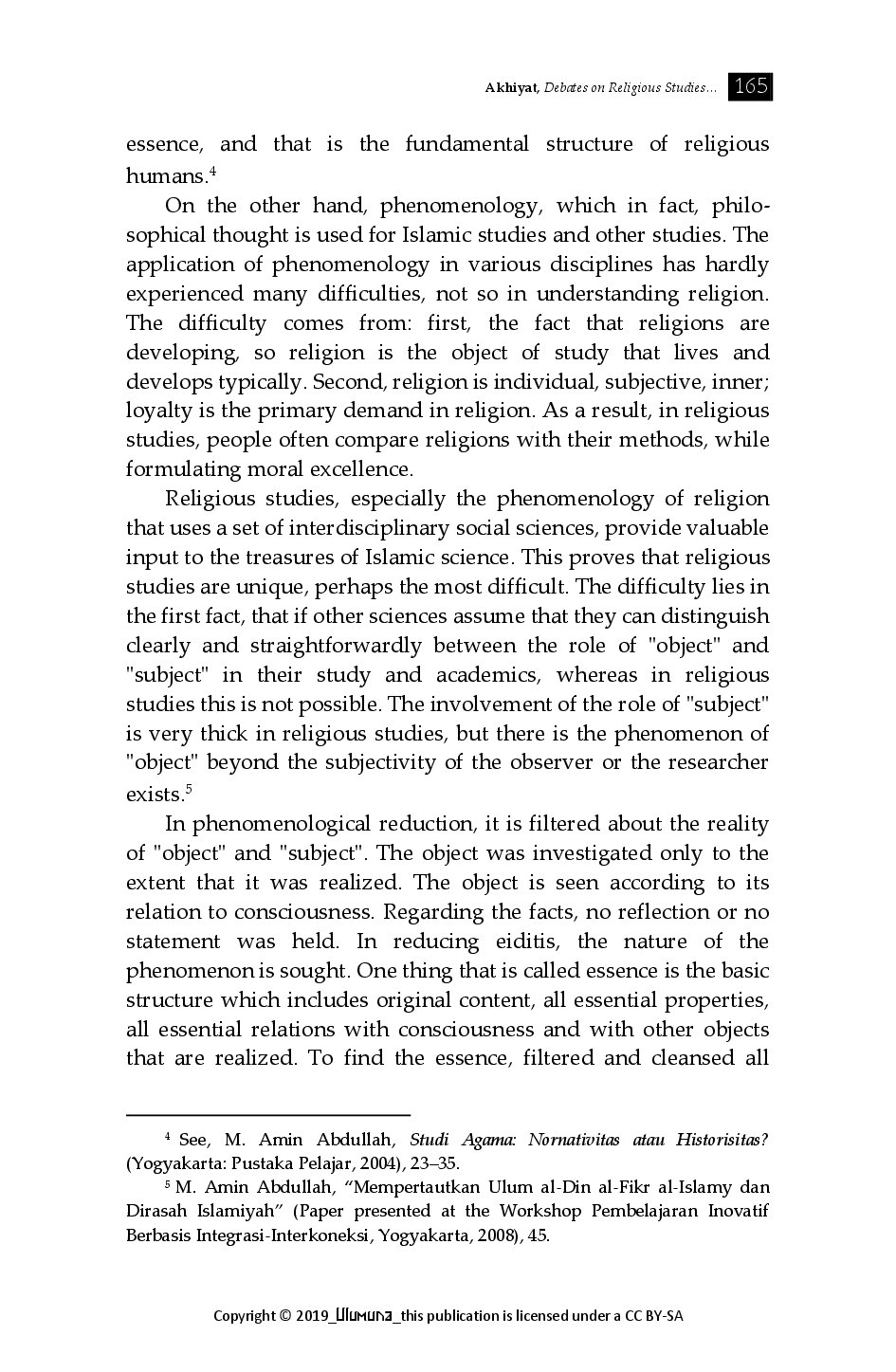 juris Debates on Religious Studies In the Phenomenology Perspective and Its Contribution to Interfaith Tolerance