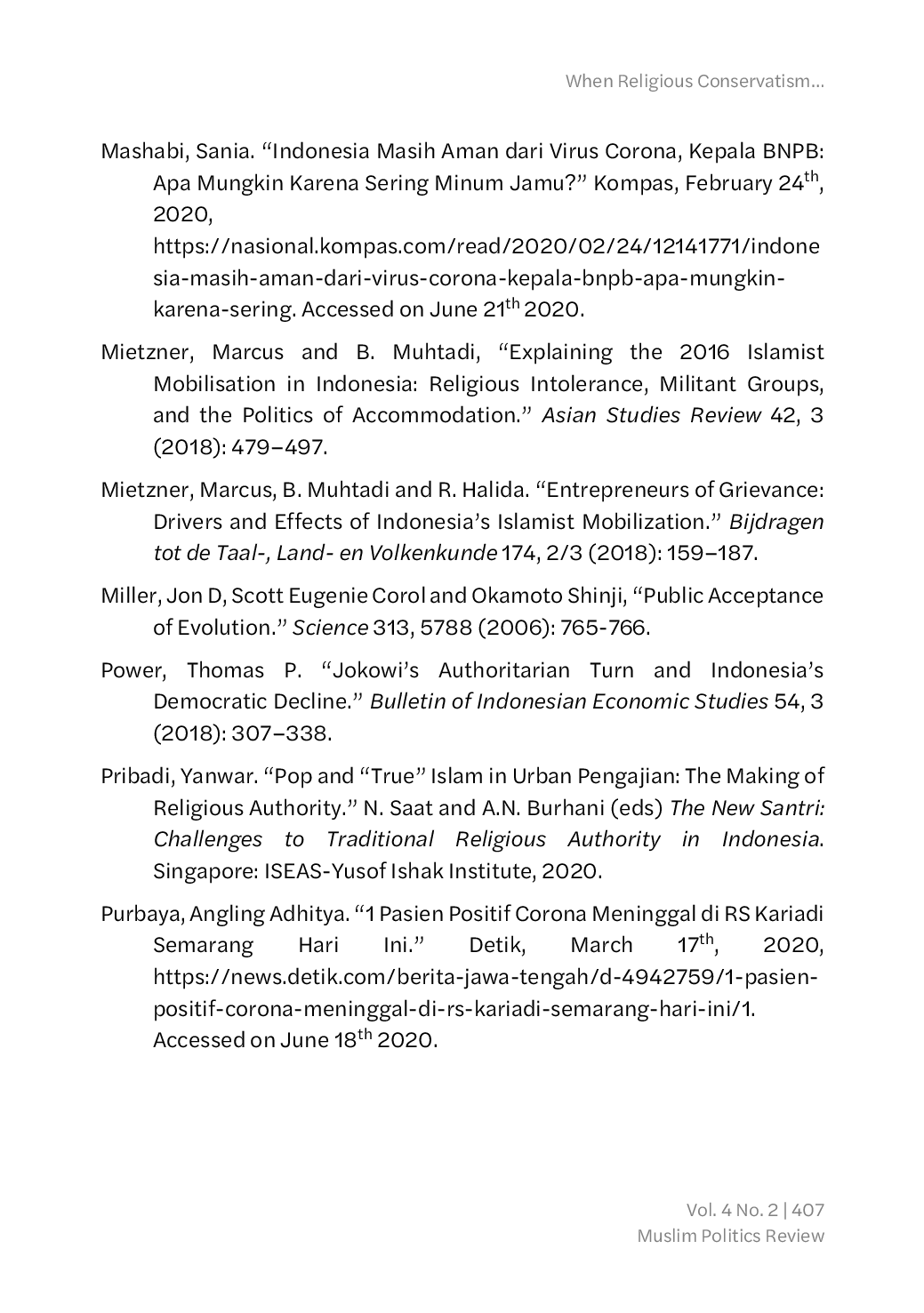 JURIS When Religious Conservatism Intertwines with Anti Scientism Friday Prayers in the Time of Corona in Semarang Indonesia
