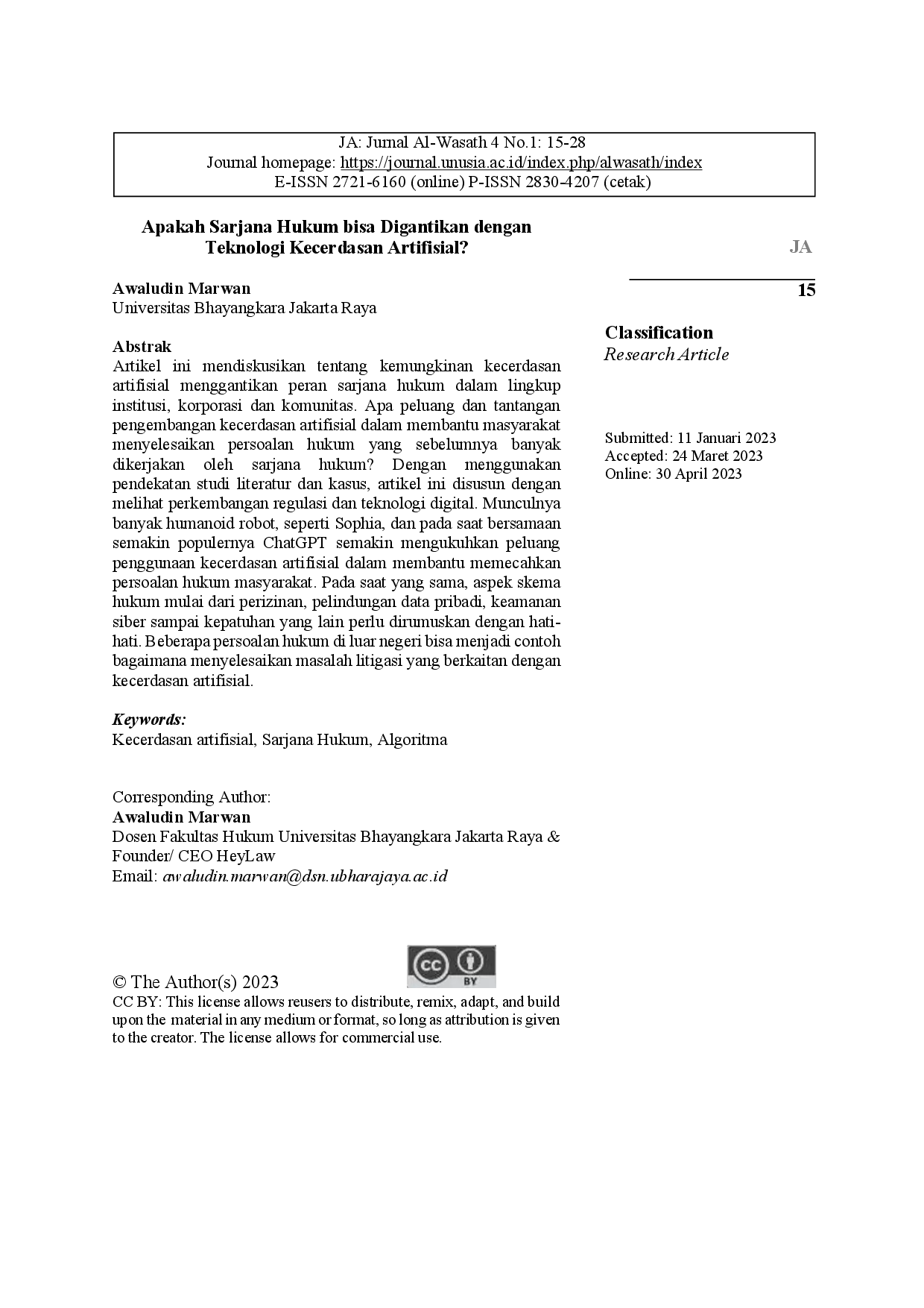 juris Apakah Sarjana Hukum Bisa Digantikan Dengan Teknologi Kecerdasan Artifisial