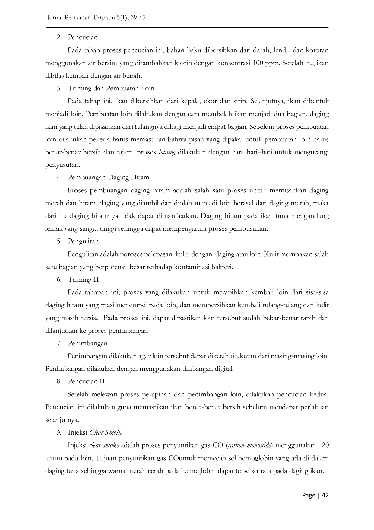 JURIS Microbiological Characteristics TPC and E coli in Frozen Tuna Loin Case Study at PT Yakin Pasifik Tuna