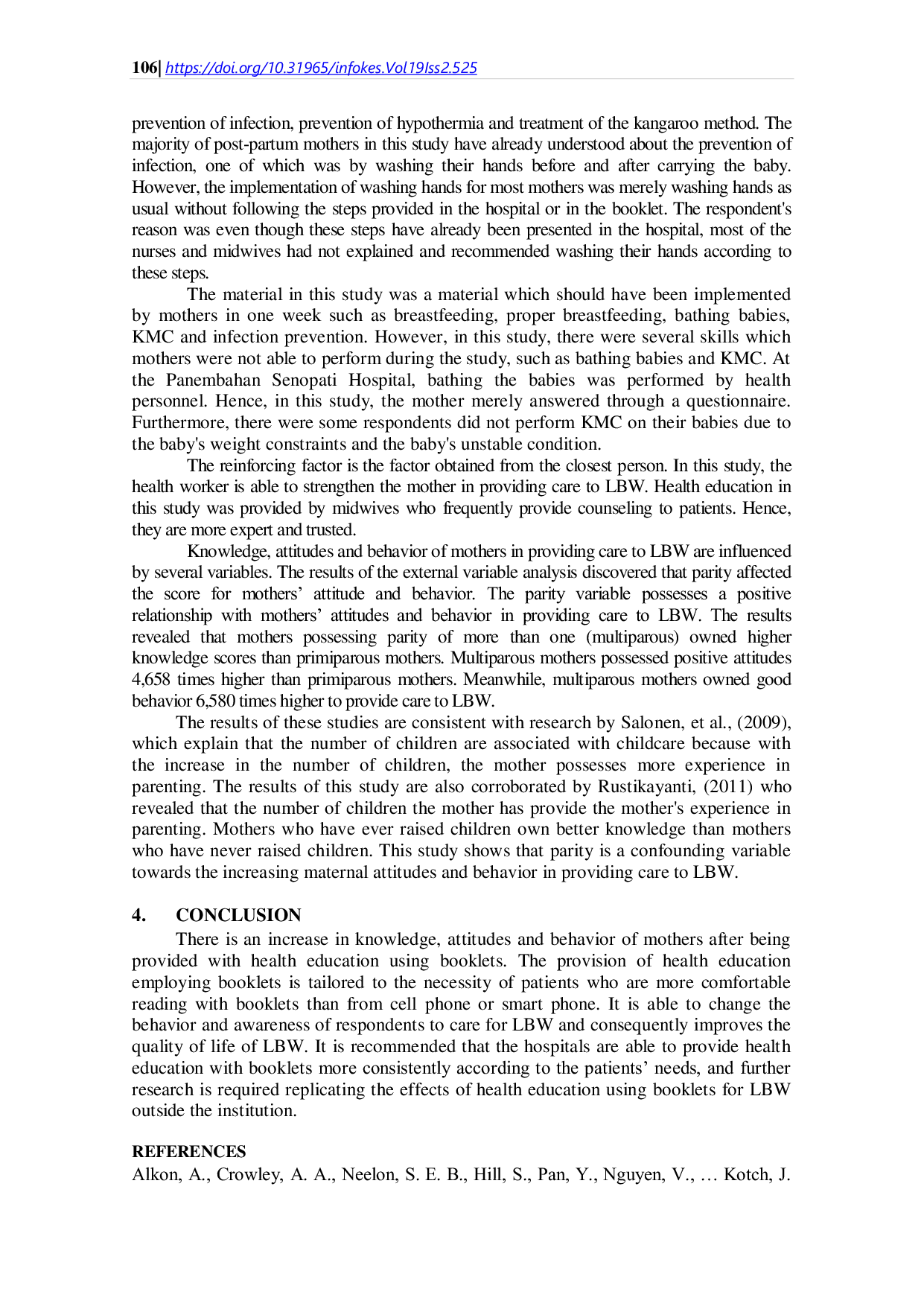 JURIS The Effect of Health Education on Mother s Knowledge Attitudes and Behavior in Giving Care to Low Birth Weight Babies