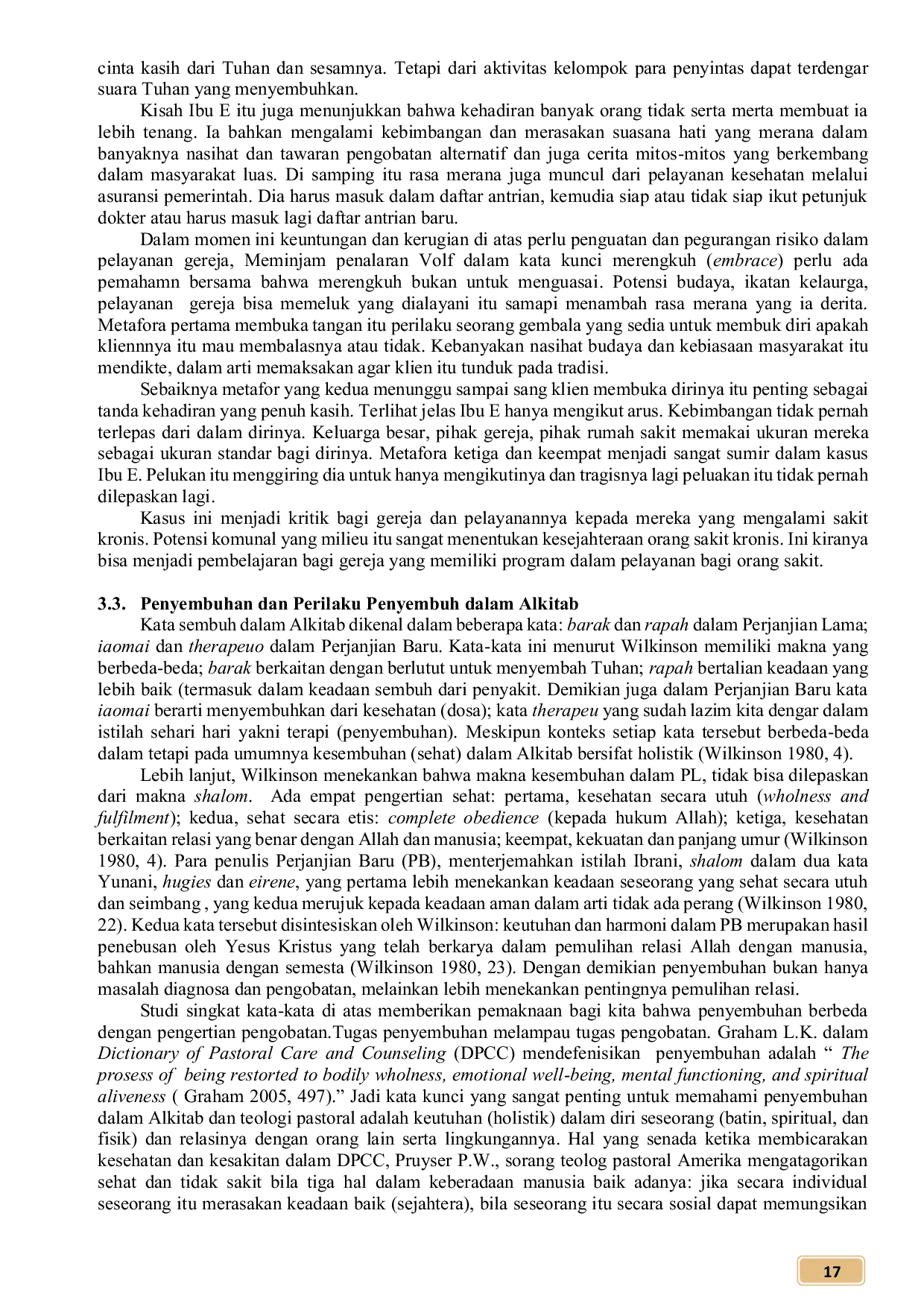 JURIS Determinasi Milieu Ekologi Implikasinya Bagi Teologi Penggembalaan Orang Sakit Kronis Di Propinsi Papua