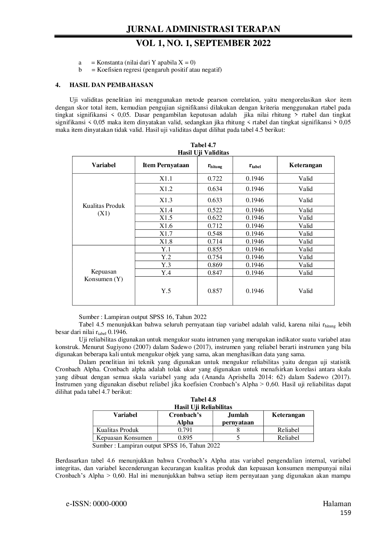 JURIS Analisis Pengaruh Kualitas Produk Terhadap Kepuasan Konsumen Pada Bento Jok Sageri Jaya Sofa Di Nania Kecamatan Baguala Ambon