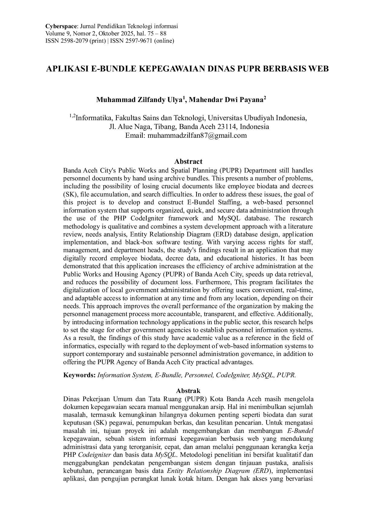 JURIS APLIKASI E BUNDLE KEPEGAWAIAN DINAS PUPR BERBASIS WEB