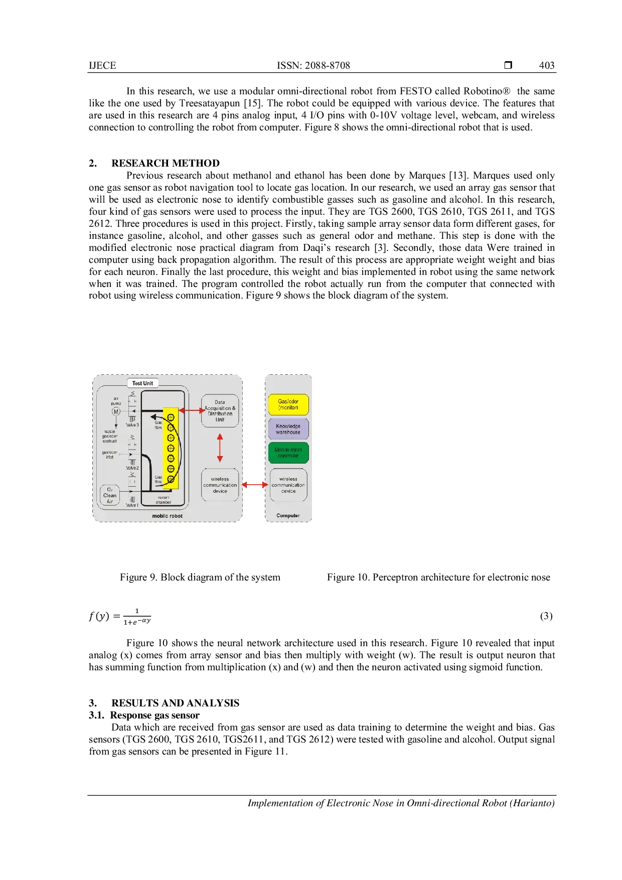 JURIS Implementation of Electronic Nose in Omni directional Robot