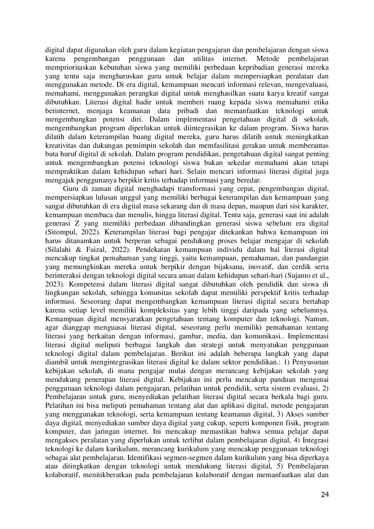 juris Implementasi Literasi Digital dalam Kurikulum Pendidikan Perspektif Guru dan Siswa