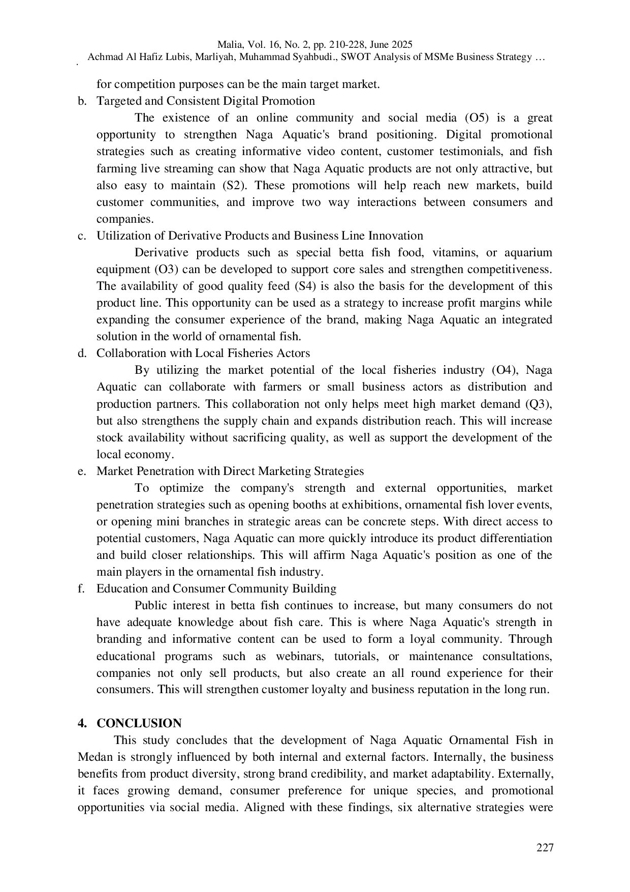 JURIS SWOT Analysis of MSMe Business Strategy A Critical Approach to Digital Transformation and Industrial Competitiveness