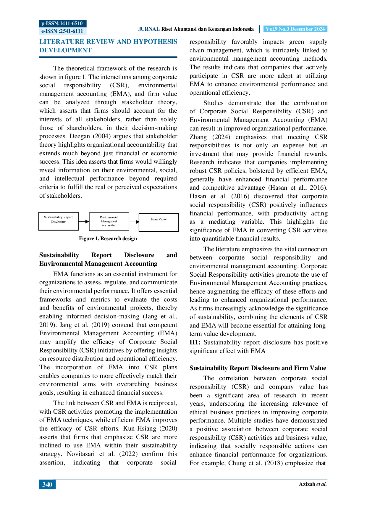 JURIS Sustainability Reporting in Value Creation The Critical Mediation of Environmental Management Accounting