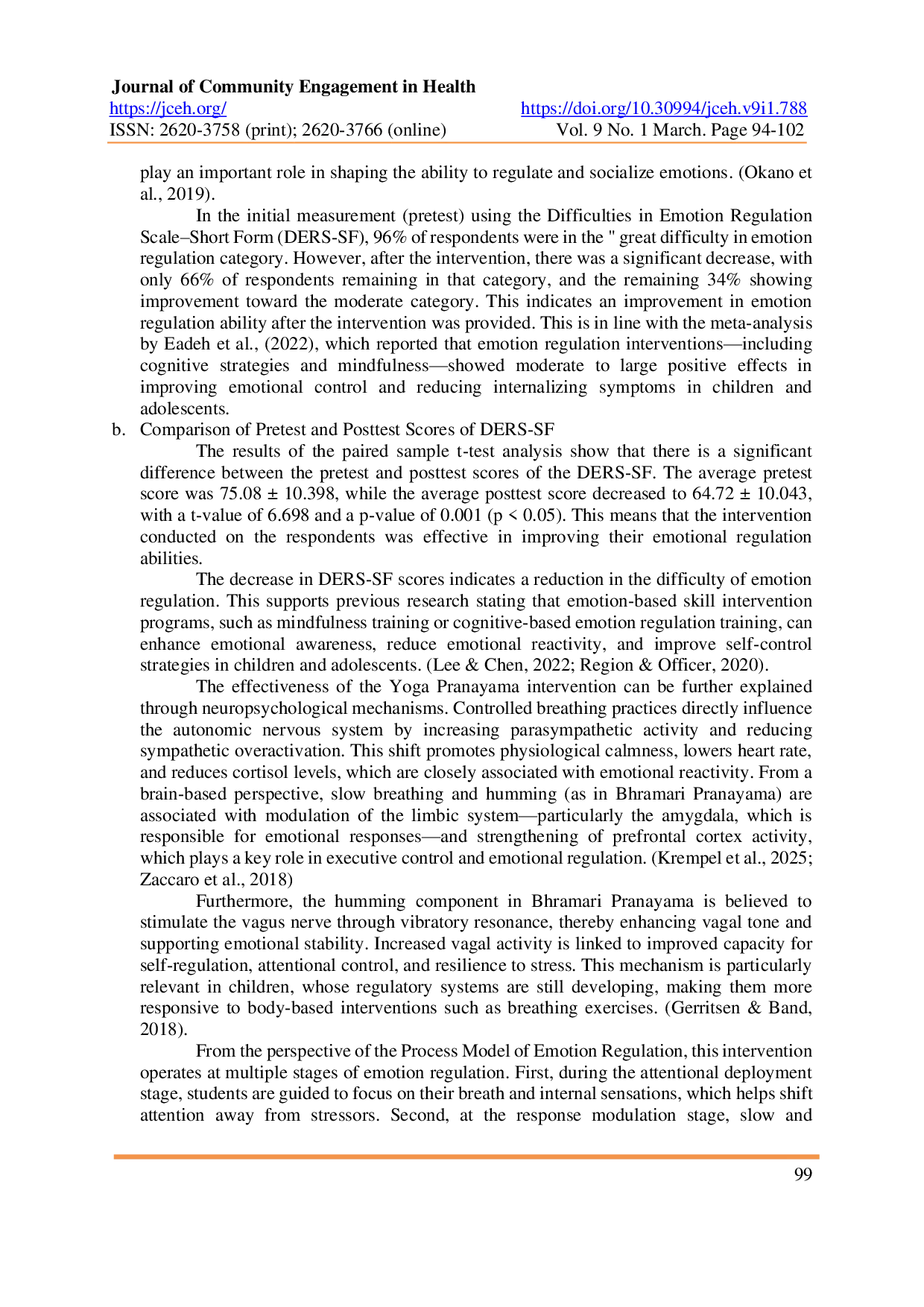 JURIS Empowering Elementary School Children Through Yoga Pranayama Exercises An Effort to Improve Emotion Regulation