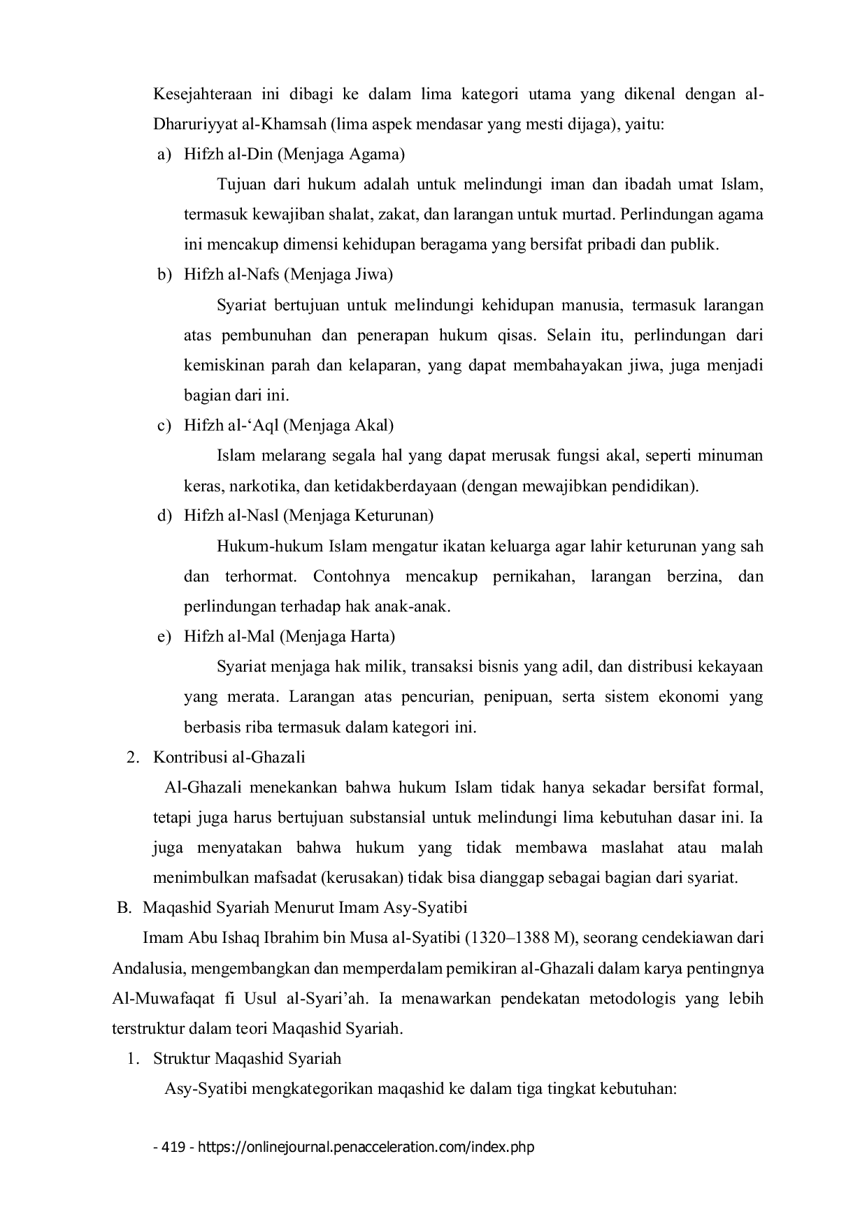 JURIS Maqashid Al khamsah dalam Ekonomi Islam Perspektif Al Ghazali As Syatibi dan Ibnu Khaldun