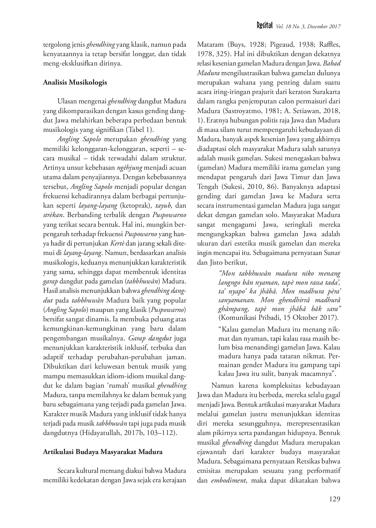 juris Ghending Dangdut Artikulasi Budaya Masyarakat Madura dalam Seni Tabbhuwan