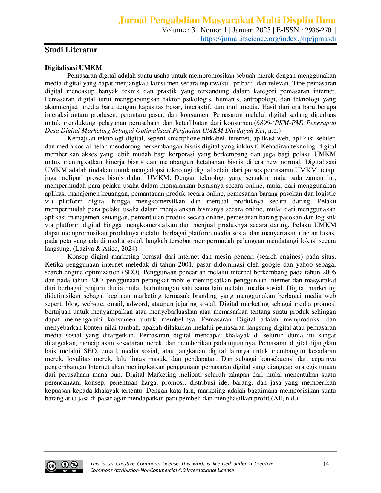 JURIS Pelatihan Digitalisasi UMKM dalam Pemasaran Produk Pada Masyarakat Kota Sorong