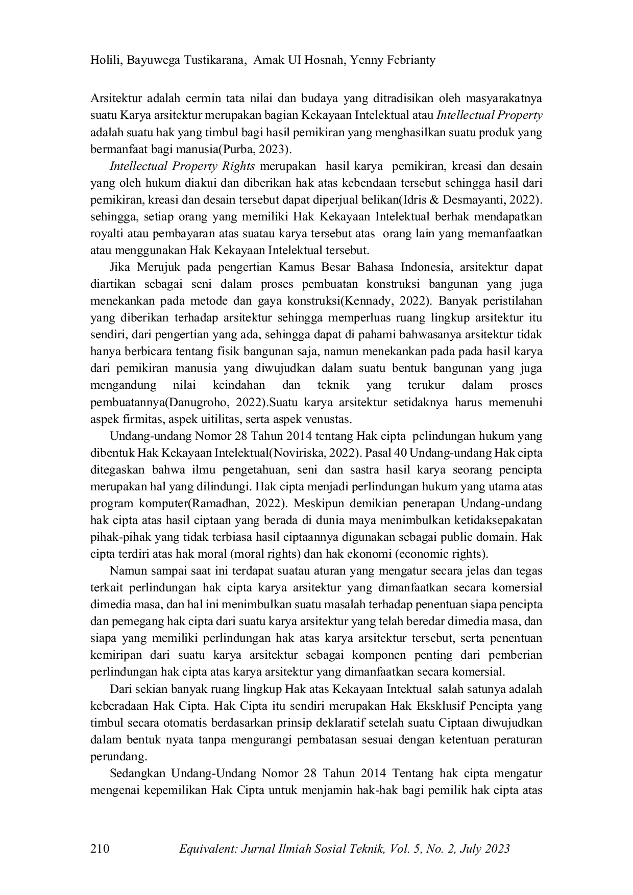 JURIS Perlindungan Hak Cipta Karya Arsitektur yang Beredar Bebas di Dunia Maya