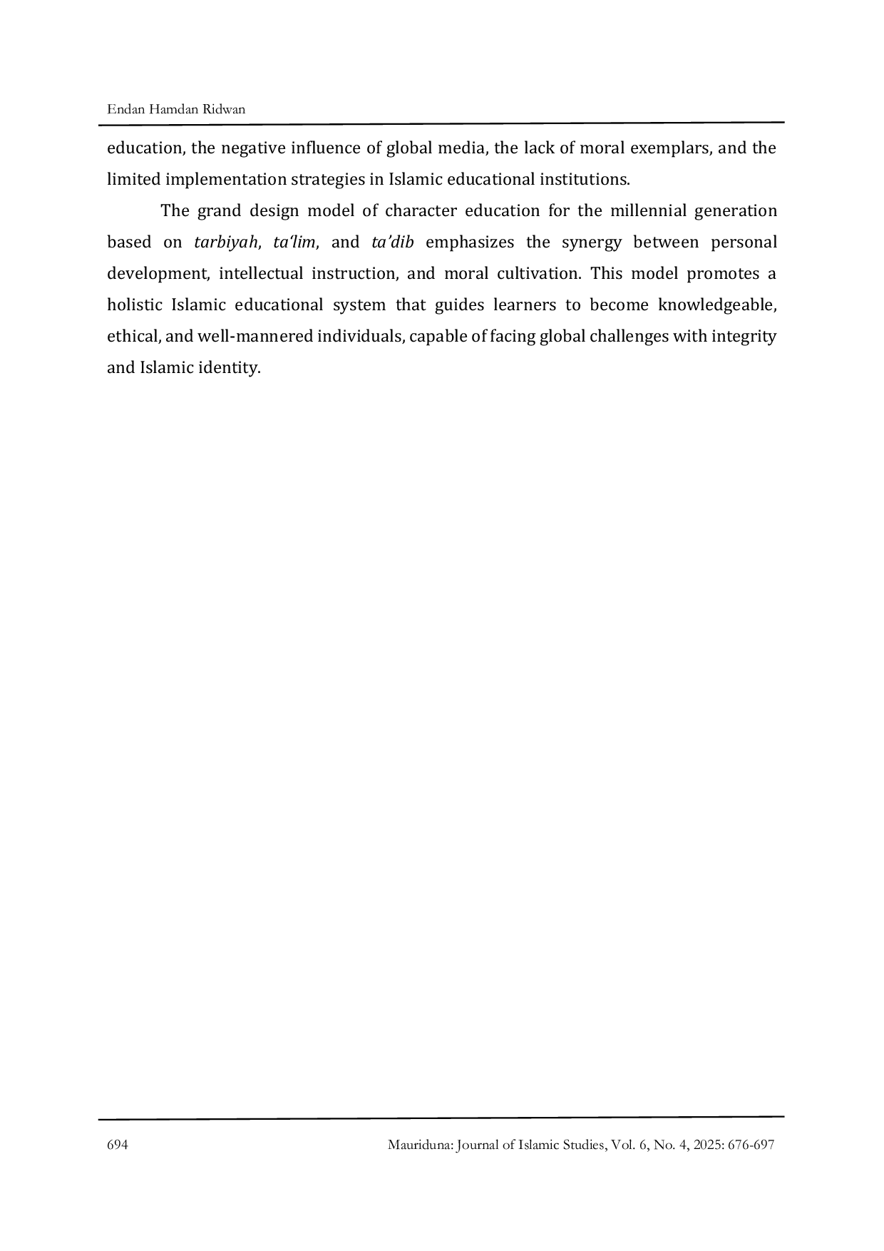 JURIS Identifying Tarbiyah Ta lim and Ta dib as a Grand Design for Character Education for the Younger Generation