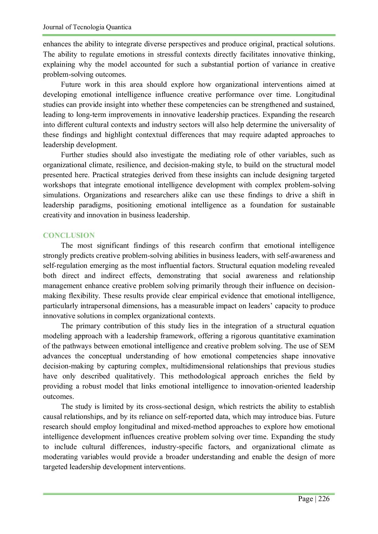 JURIS Emotional Intelligence and Creative Problem Solving in Business Leaders A Structural Equation Modeling Approach