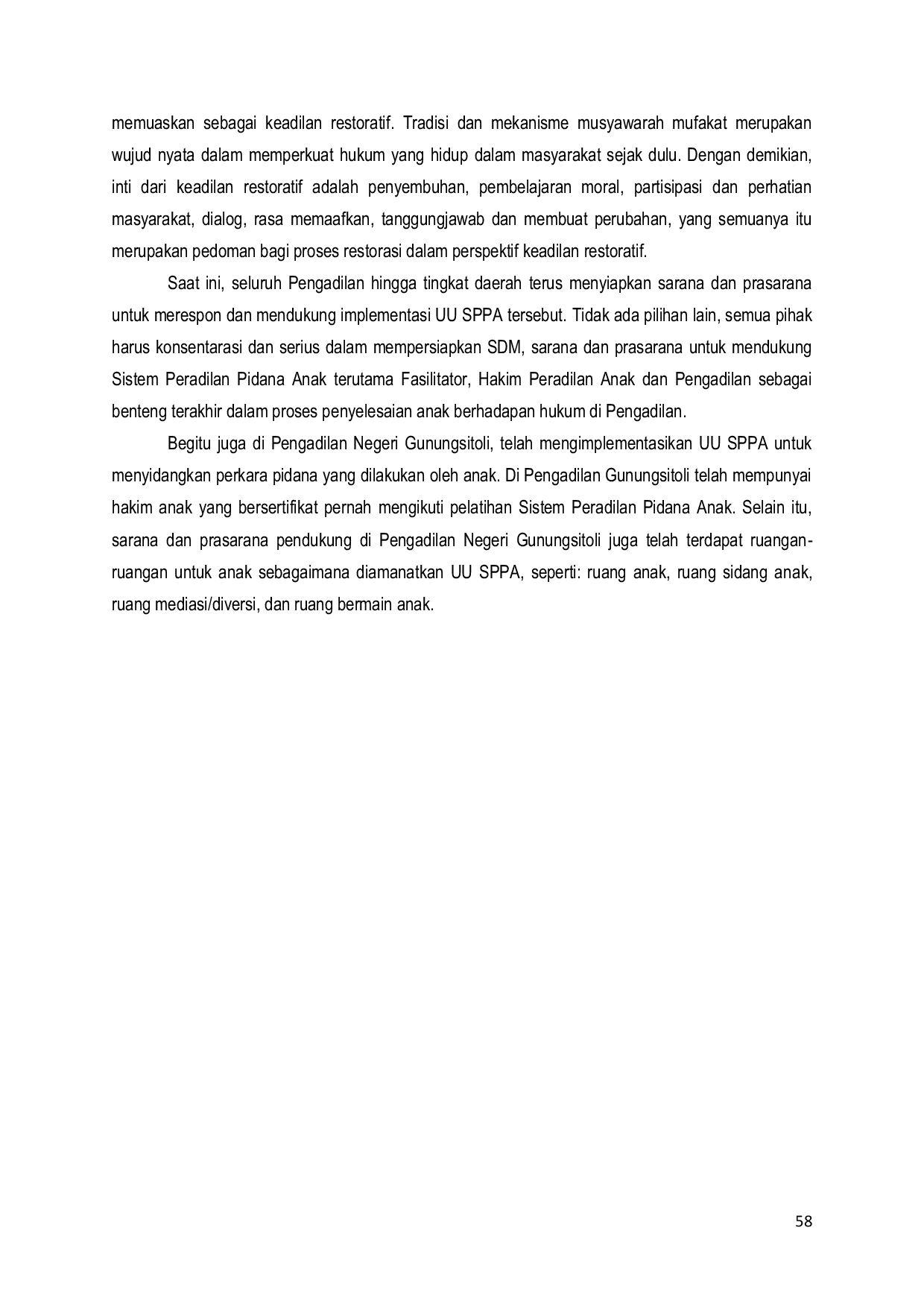 JURIS Penanganan Perkara Pidana Yang Dilakukan Oleh Anak Di Pengadilan Negeri Gunungsitoli Berdasarkan Putusan No 05 Pid Sus Anak 2016 PN Gst