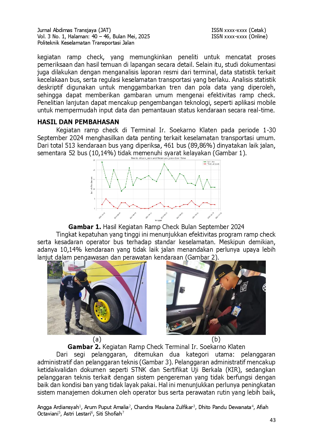 juris Evaluasi Efektivitas Kegiatan Ramp Check Dalam Peningkatan Keselamatan Transportasi Umum Studi Kasus Di Terminal Ir Soekarno Klaten