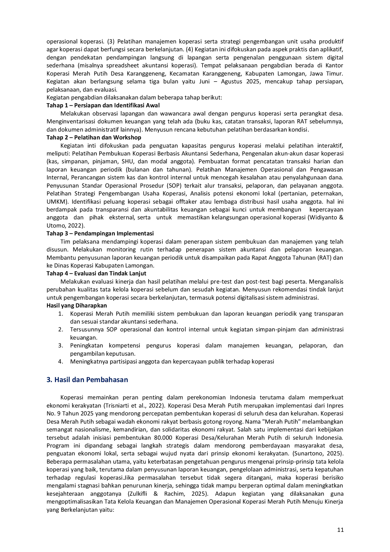 JURIS Optimalisasi Tata Kelola Keuangan dan Manajemen Operasional Koperasi Merah Putih Menuju Kinerja yang Berkelanjutan