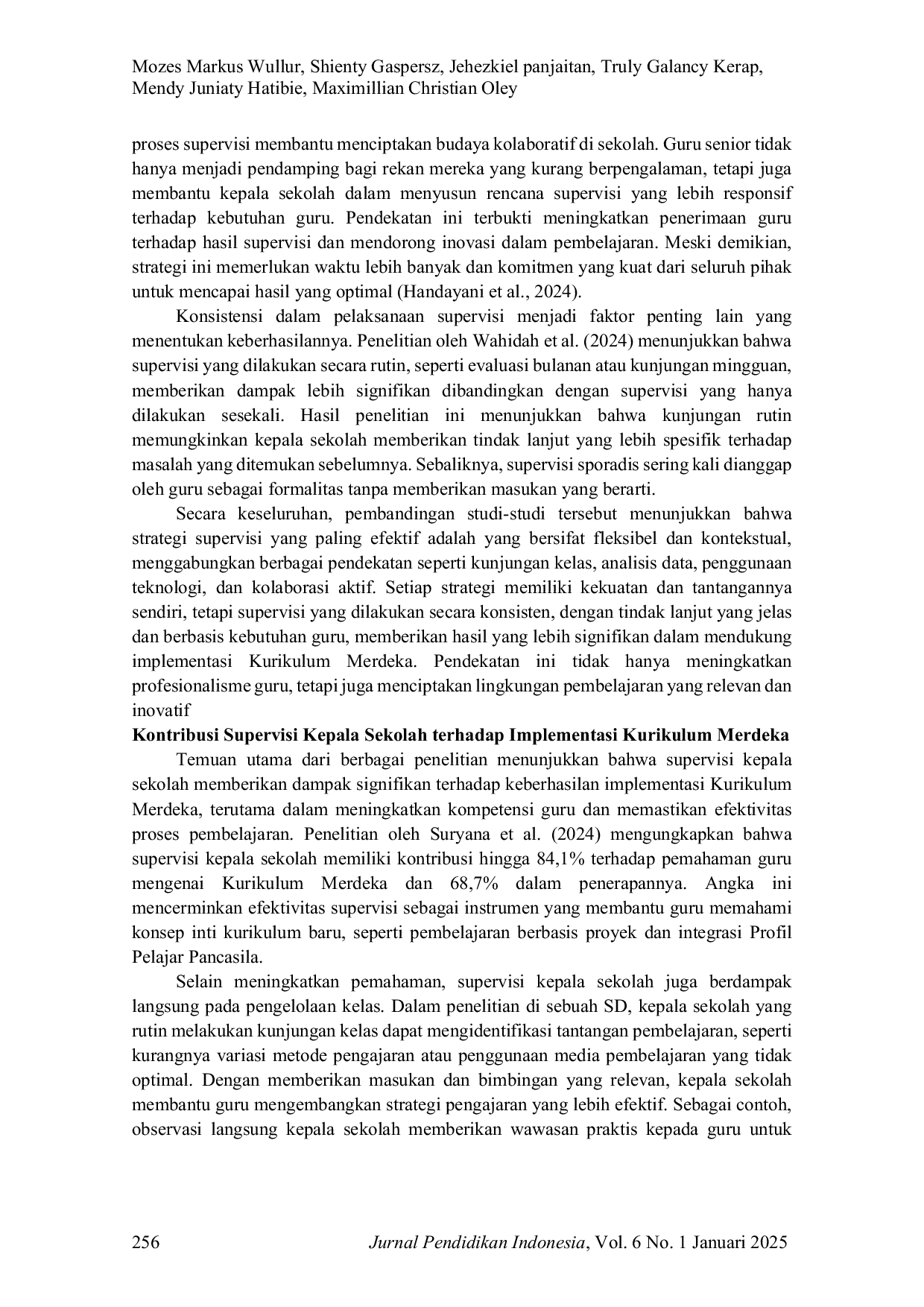 JURIS Manajemen Supervisi Kepala Sekolah Dalam Implementasi Kurikulum Merdeka Studi Literatur