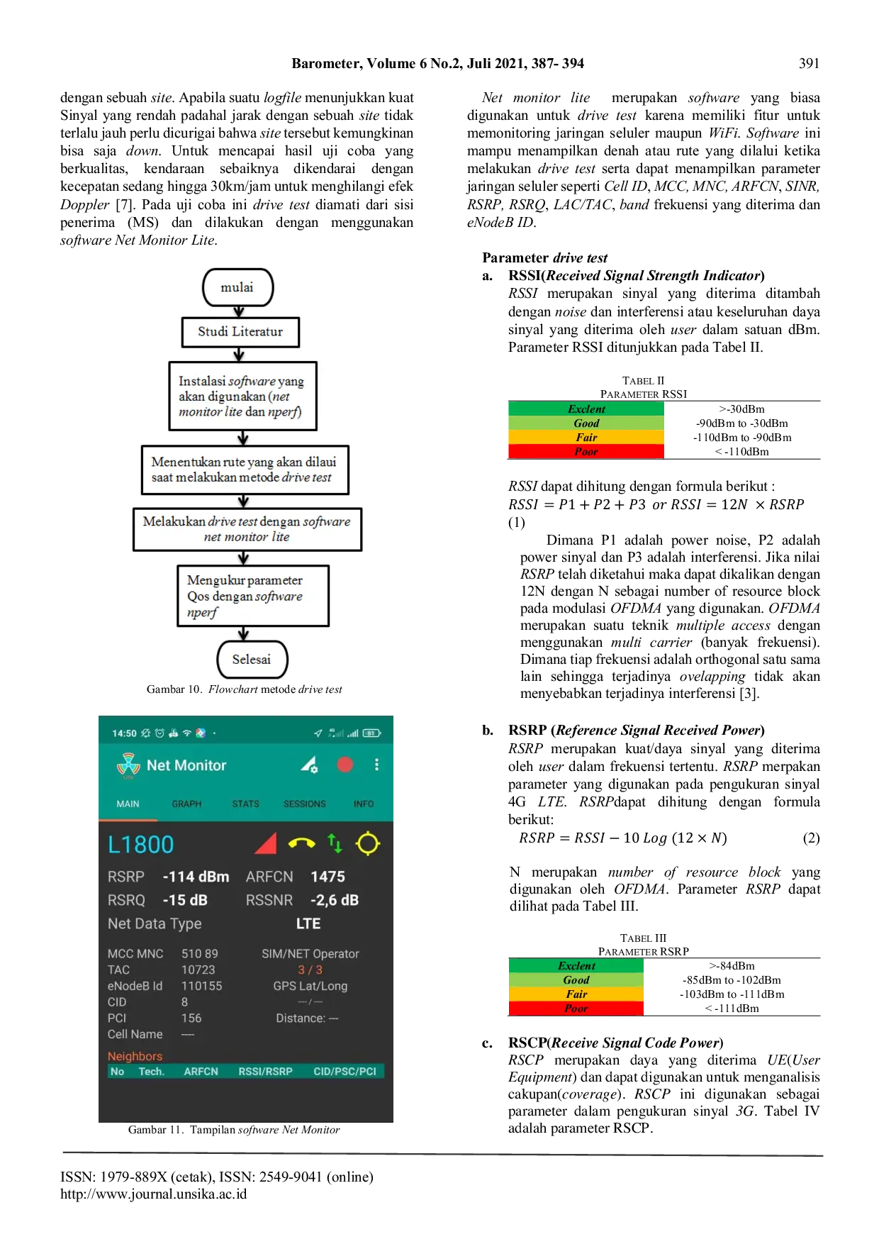 JURIS Analisis Quality Of Service Qos Jaringan Provider Tri Melalui Drive Test Di Purwakarta