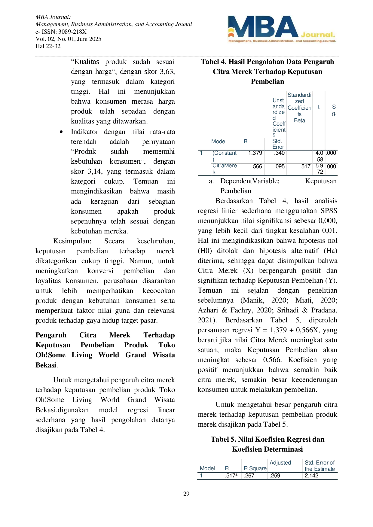 juris Pengaruh Citra Merek Terhadap Keputusan Pembelian Produk Studi Pada Toko Oh Some Living World Grand Wisata Bekasi