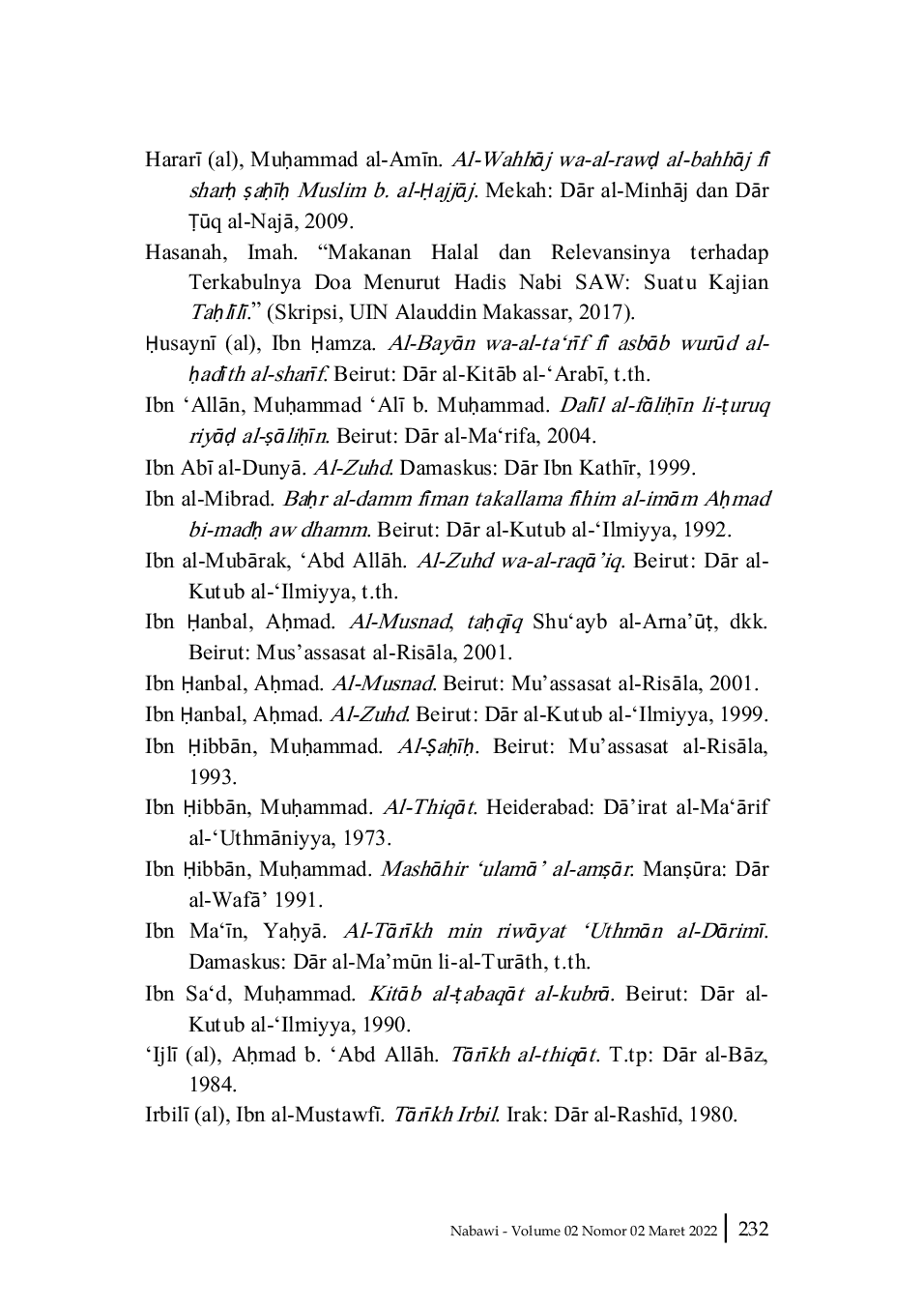 JURIS Metode Studi Hadis Taull dan Implementasinya