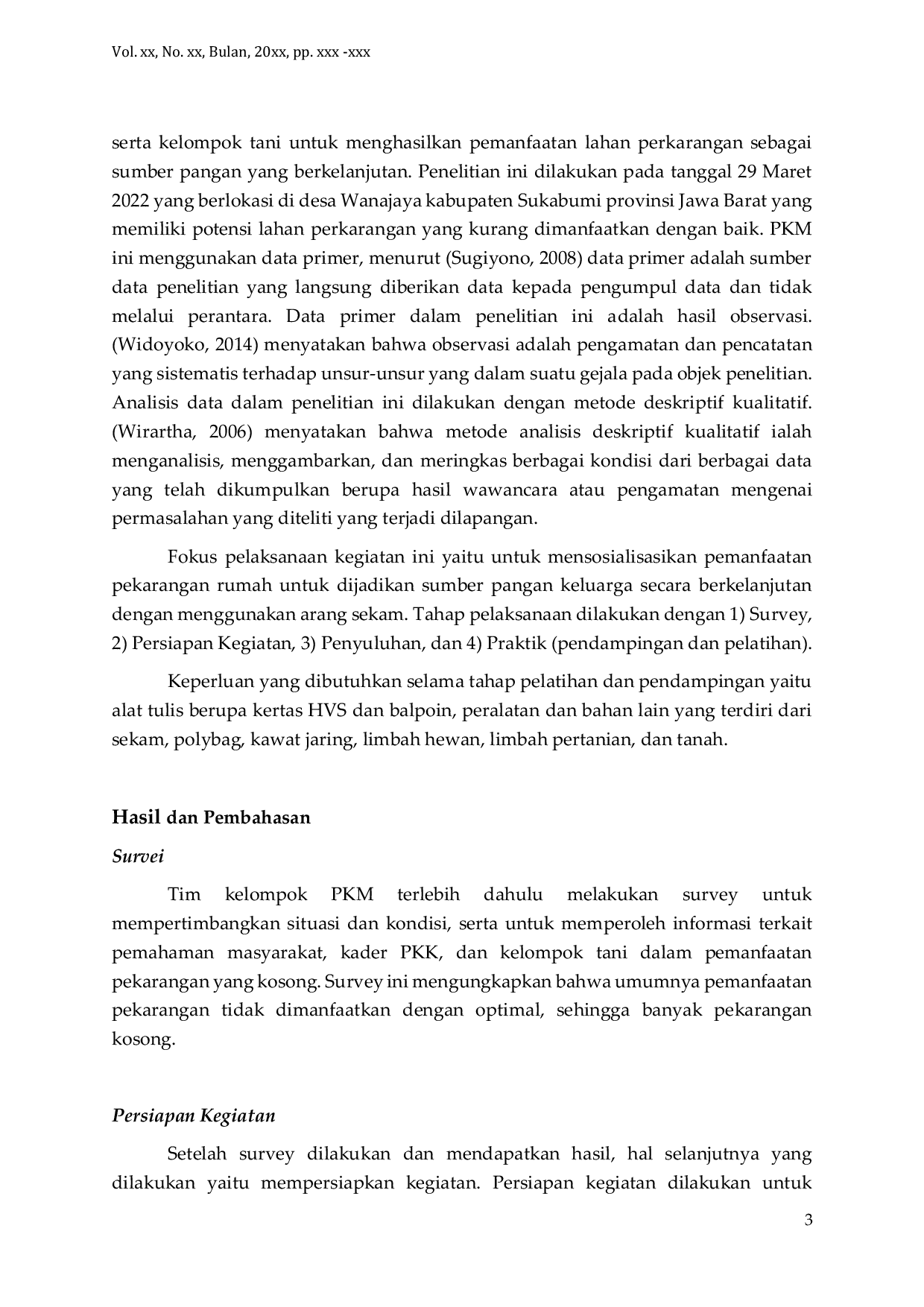 JURIS Optimalisasi Pemanfaatan Pekarangan Sebagai Sumber Pangan Keluarga Secara Berkelanjutan dengan Menggunakan Arang Sekam