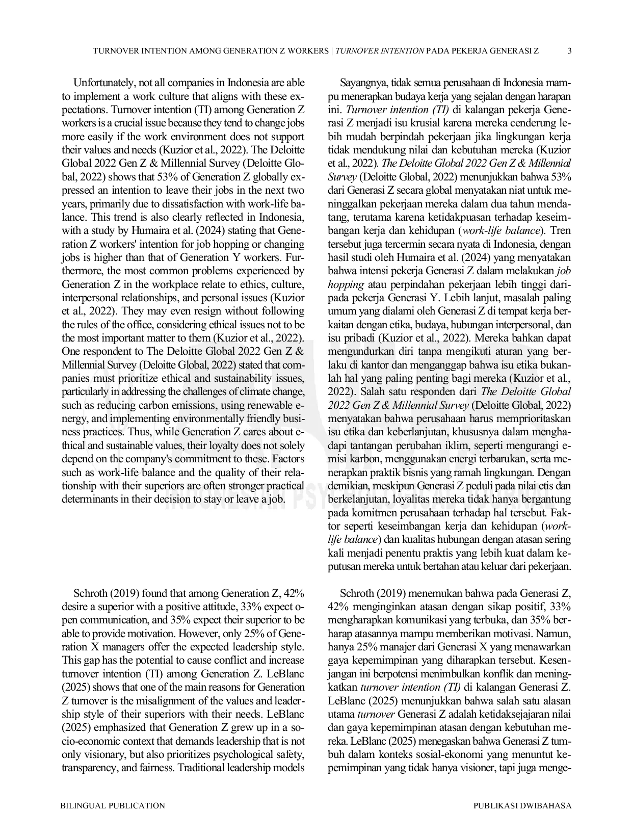 JURIS Lead Care or Lose Transformational Leadership Ethical Climate and the Impact of Physical Work Environment on Turnover Intention Among Generation Z Workers